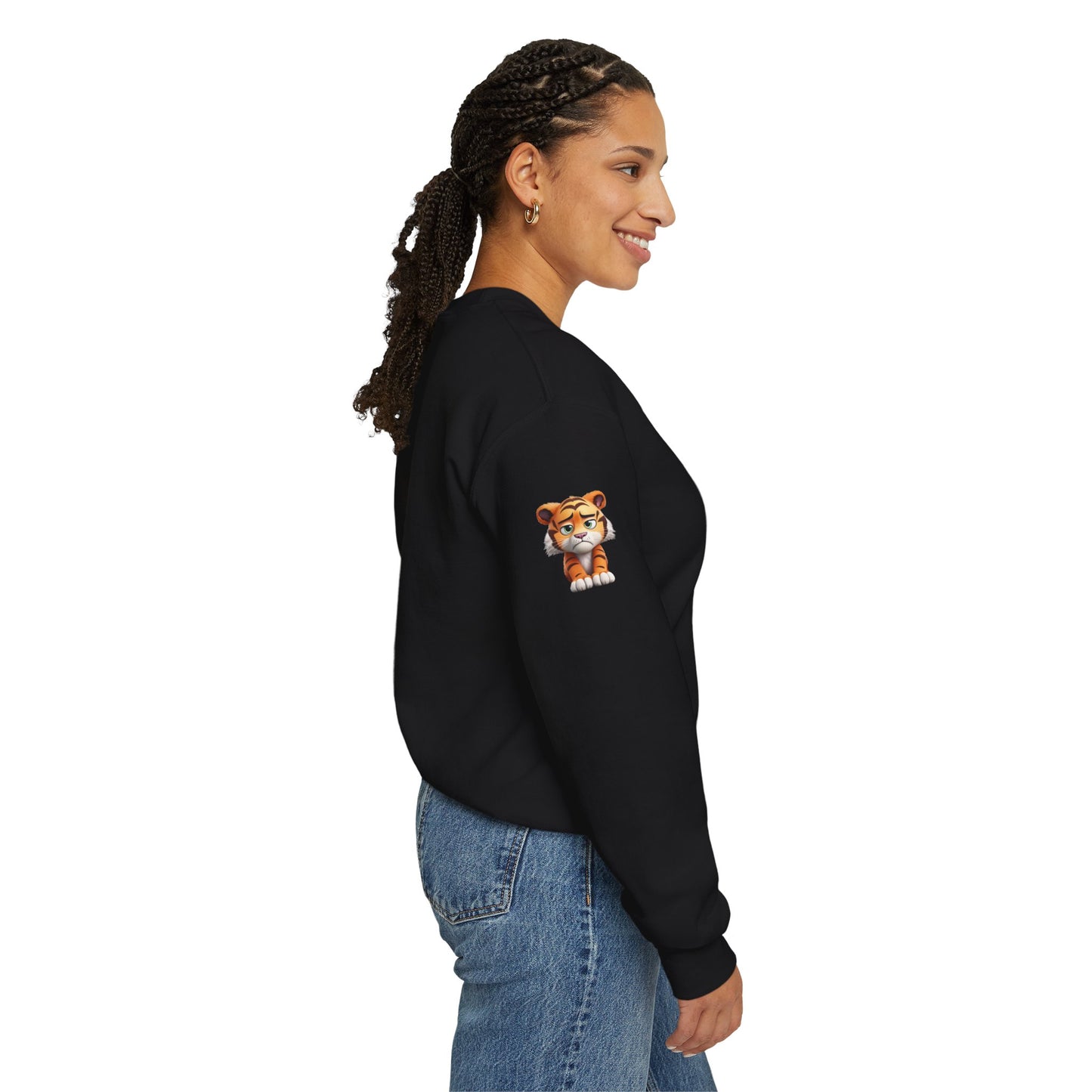 Princess Grace Cute Tiger Graphic Unisex Crewneck Sweatshirt