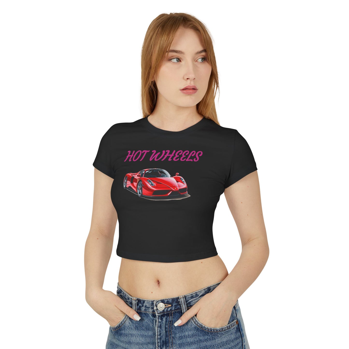 Princess Grace Hot Wheels Women's Baby Tee Fun & Trendy Car Graphic Top