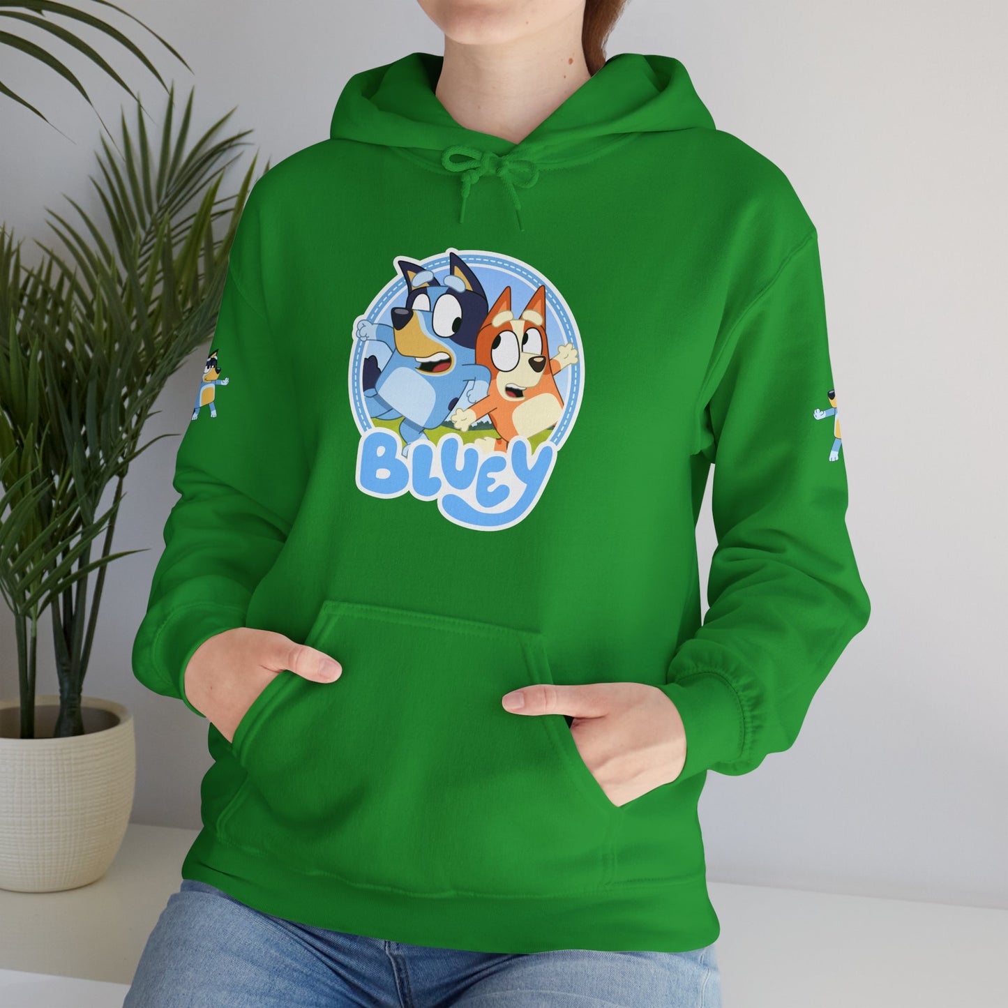 Princess Grace Bluey Unisex Heavy Blend Hoodie Cozy Cartoon Sweatshirt for Kids & Adults