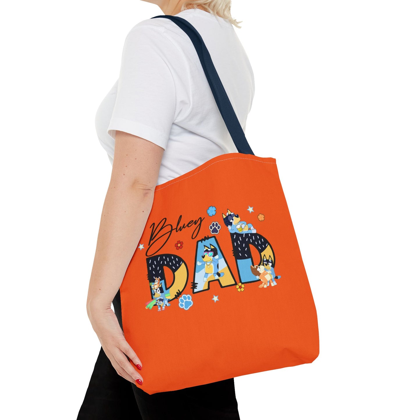 Princess Grace Bluey Dad Tote Bag Fun Playful Gift for Dog Lovers