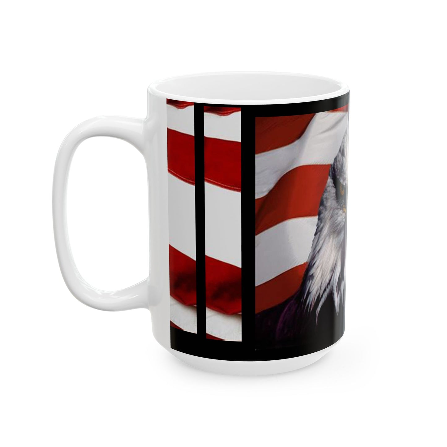 Princess Grace Patriotic Eagle Ceramic Mug, Perfect for Father's Day, Independence Day, Home Office Decor, Gift for Veterans, USA Lover