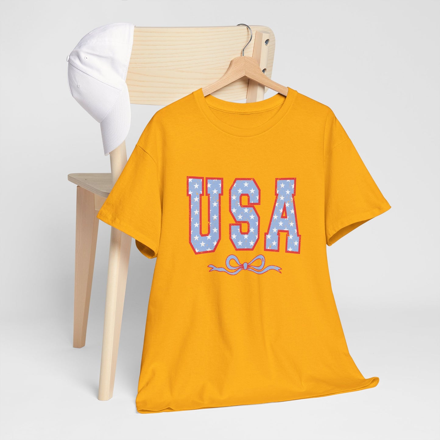 Princess Grace USA Patriotic Unisex Heavy Cotton Tee Perfect for Independence Day Celebrations