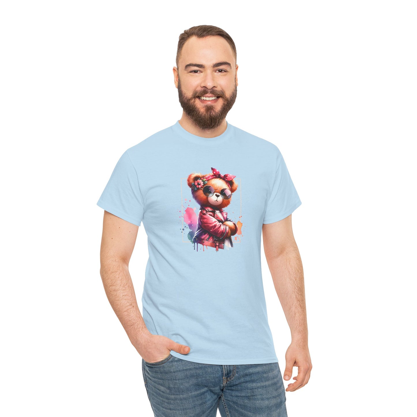 Princess Grace Cool Bear Graphic Unisex Heavy Cotton Tee Perfect for Casual Wear