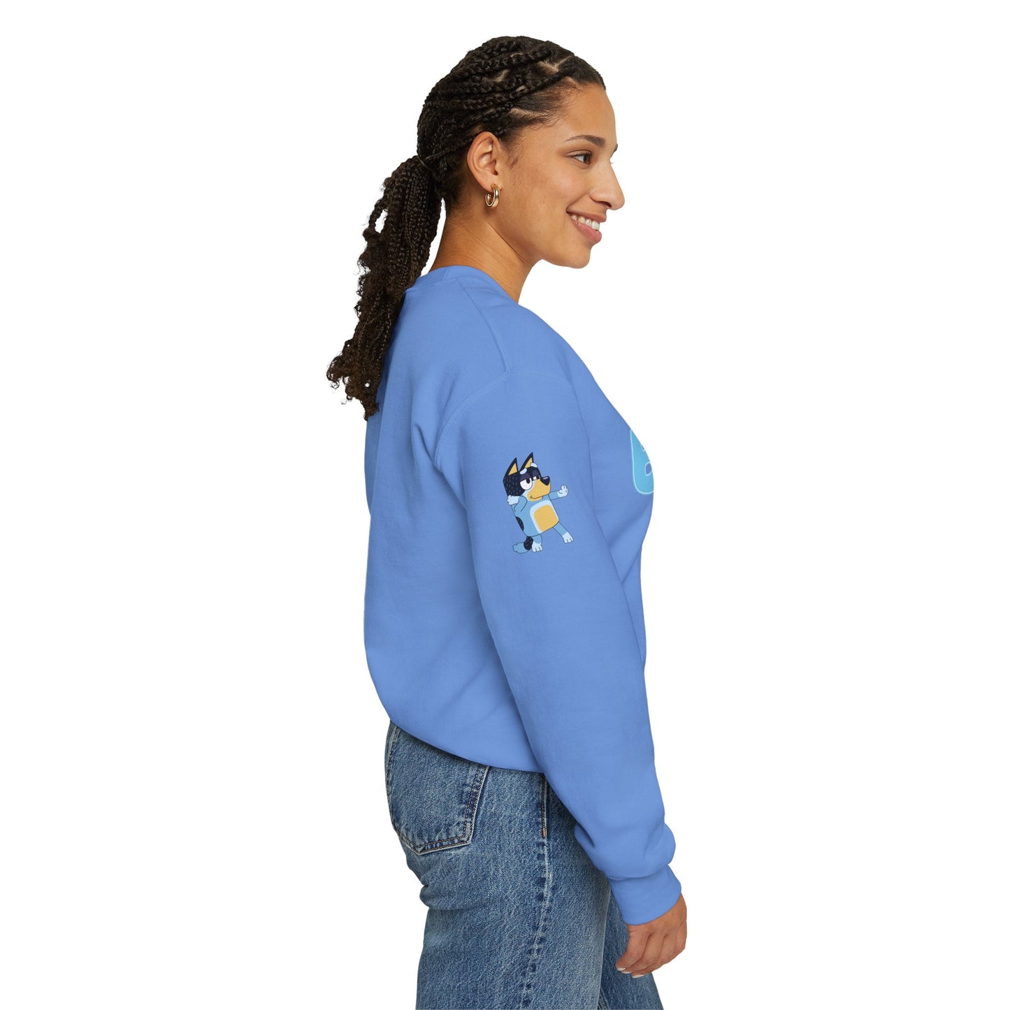 Princess Grace Bluey Unisex Crewneck Sweatshirt Cozy Cartoon Apparel for Kids and Adults