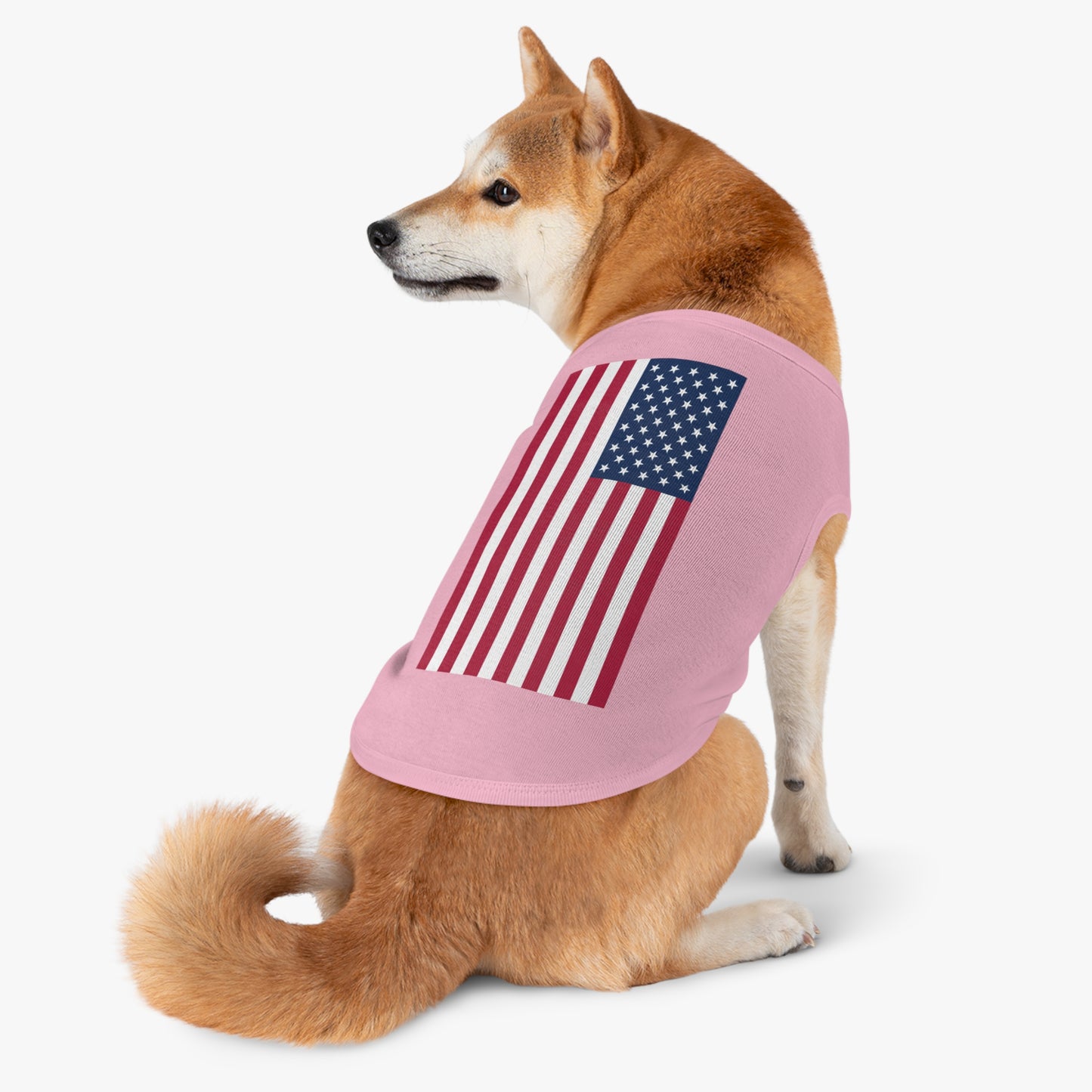 Princess Grace American Flag Pet Tank Top Comfortable Patriotic Apparel for Dogs