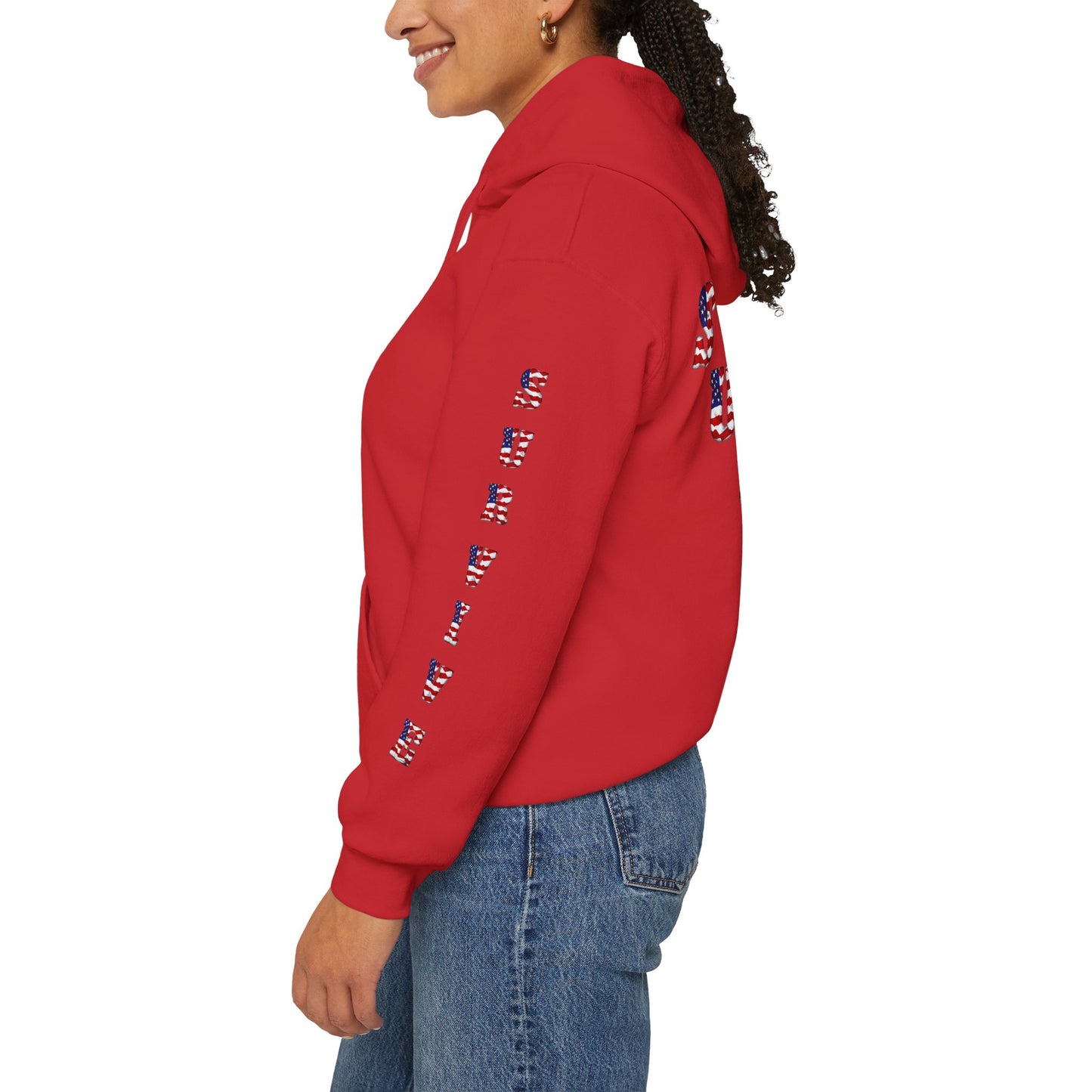 Princess Grace PTSD Awareness Unisex Heavy Blend Hoodie Support Survivors with American Flag Design