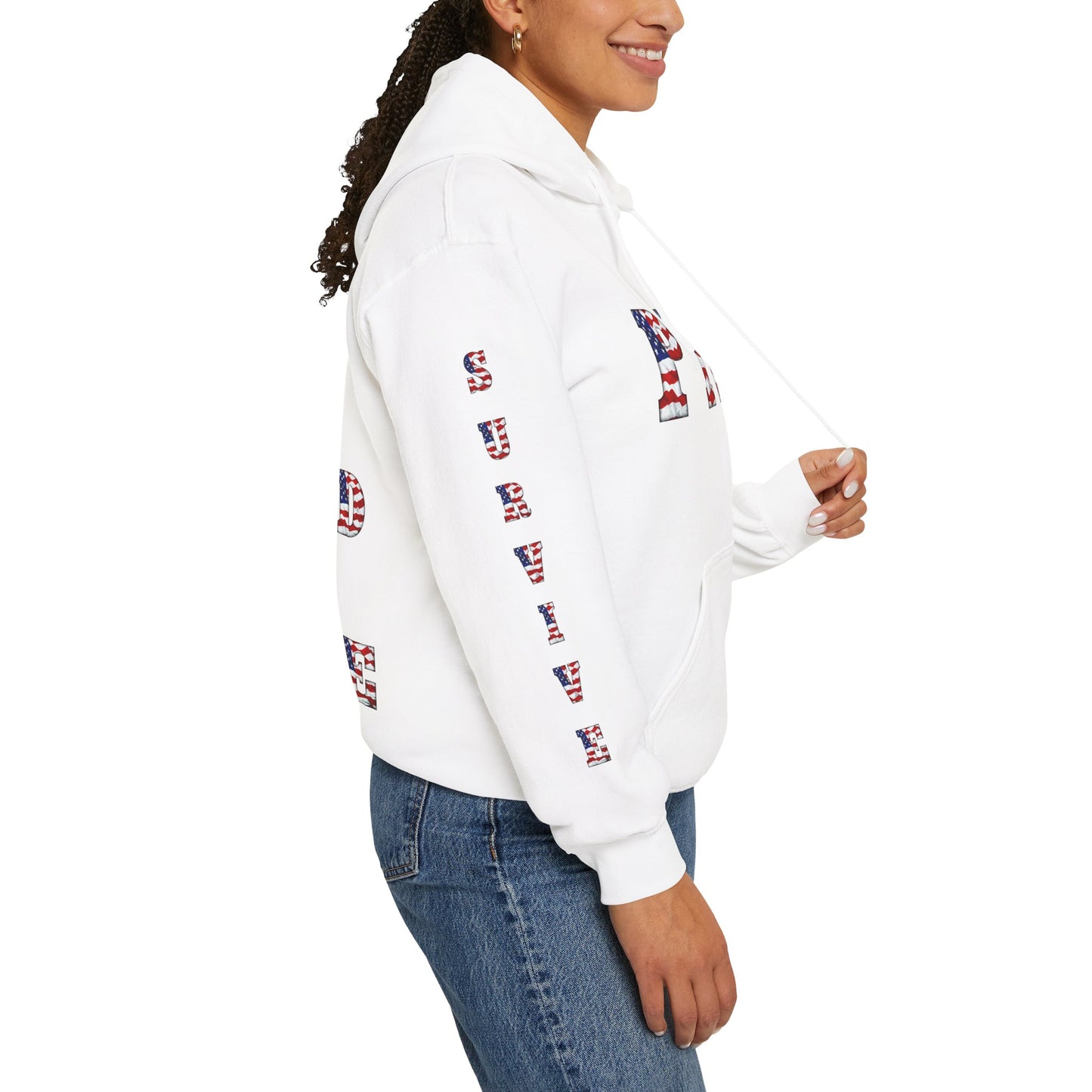 Princess Grace PTSD Awareness Unisex Heavy Blend Hoodie Support Survivors with American Flag Design