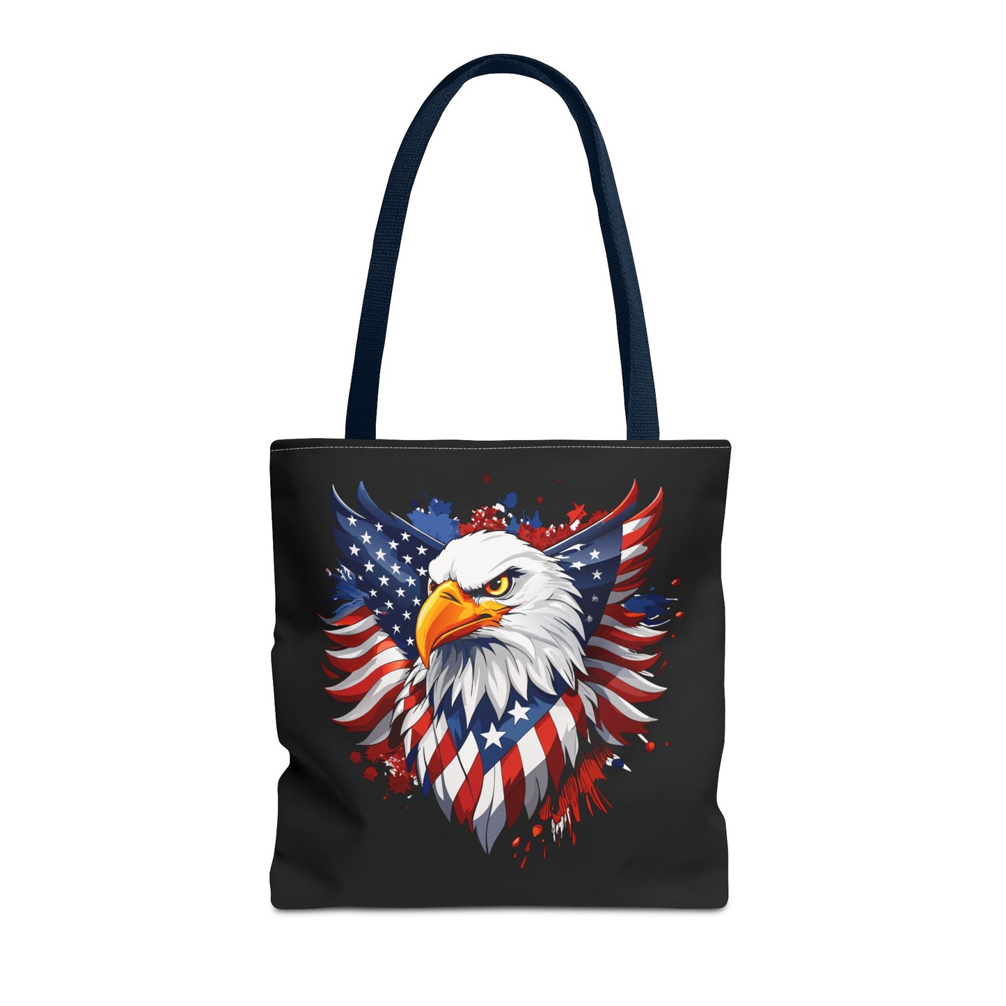 Princess Grace Patriotic Eagle Tote Bag American Flag Design for Fourth of July & Everyday Use