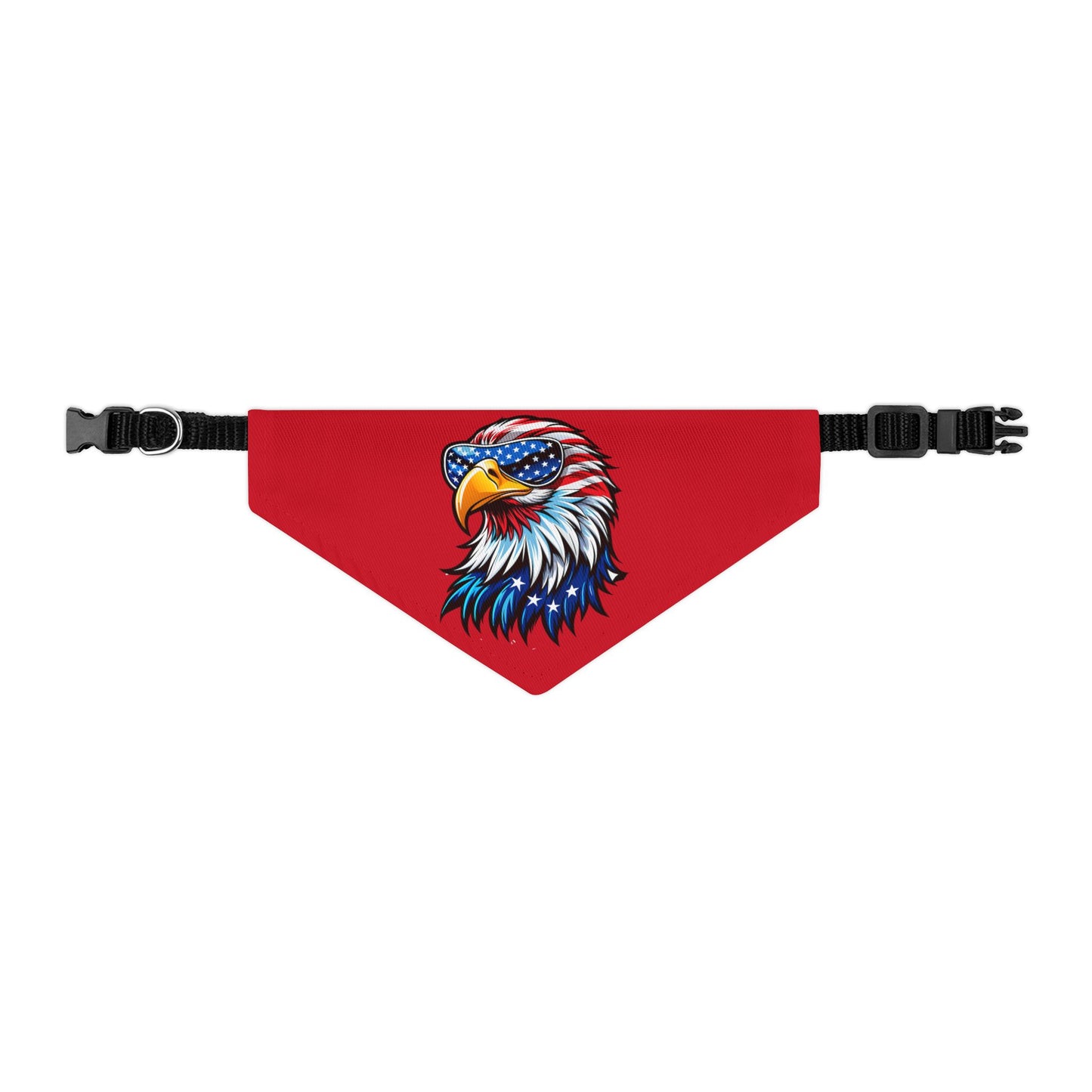 Princess Grace Patriotic Eagle Pet Bandana Collar Adjustable Dog Accessory for Independence Day