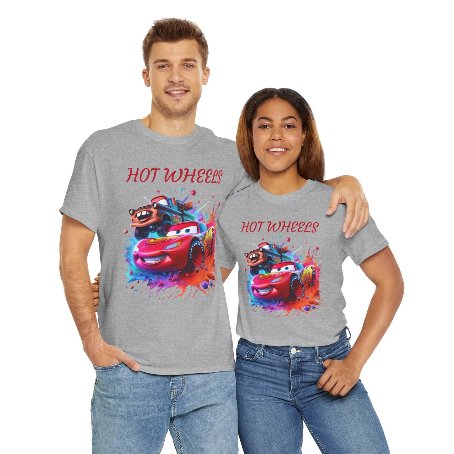 Princess Grace Cool Cars Unisex Heavy Cotton Tee Hot Wheels Graphic Tee for Kids and Adults