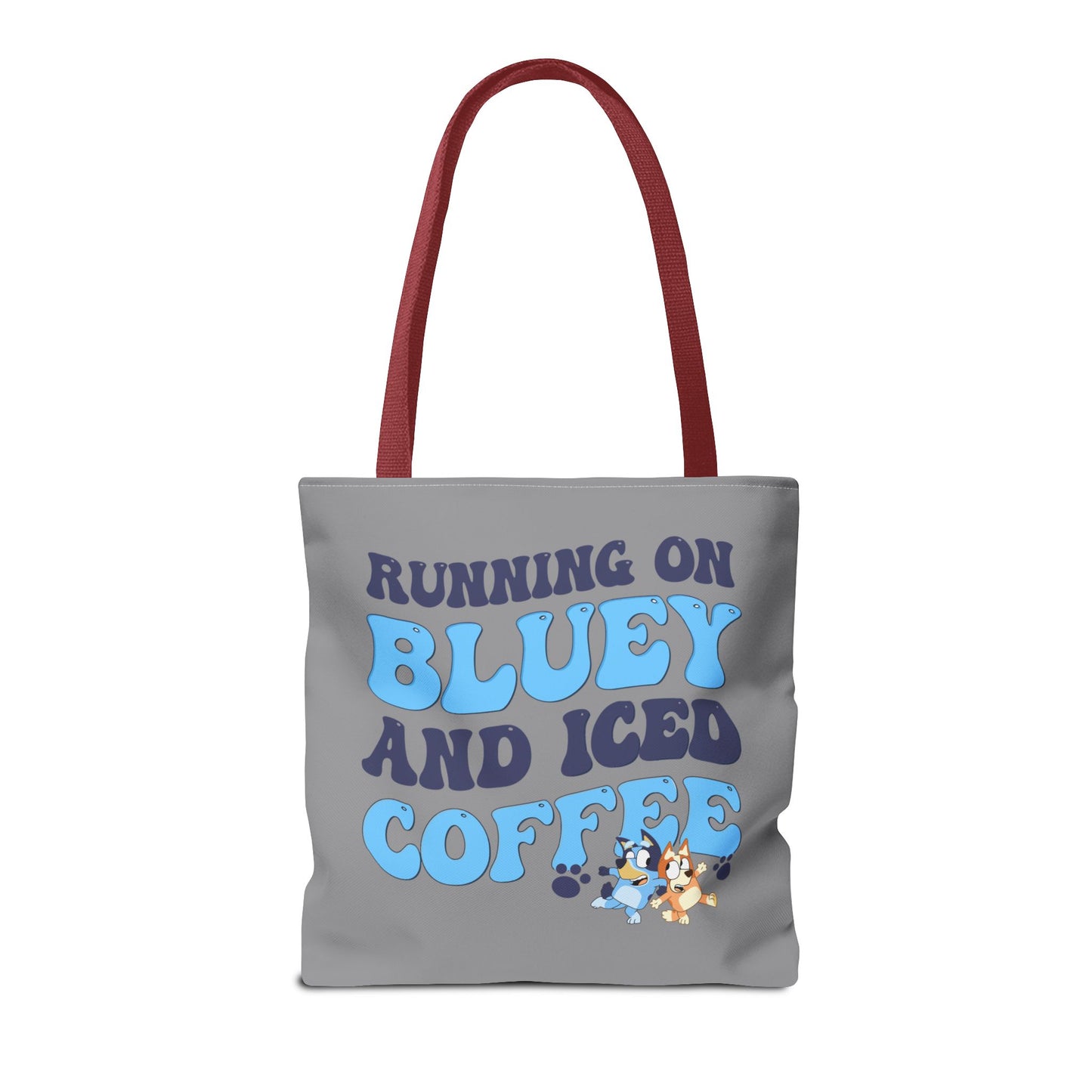 Princess Grace Running on Bluey and Iced Coffee Tote Bag Fun & Functional Everyday Bag