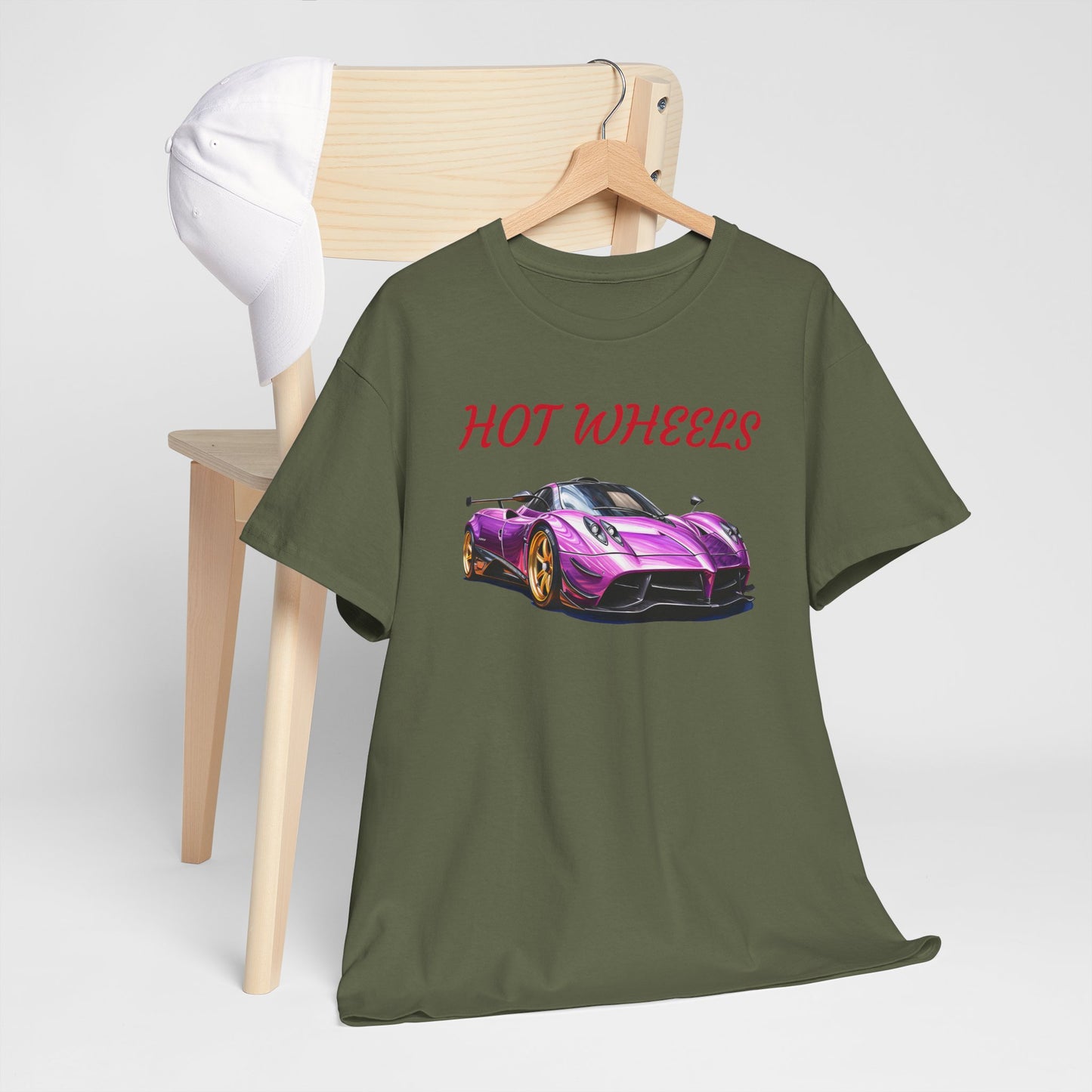 Princess Grace Hot Wheels Unisex Heavy Cotton Tee Retro Car Graphic T-Shirt for Auto Enthusiasts