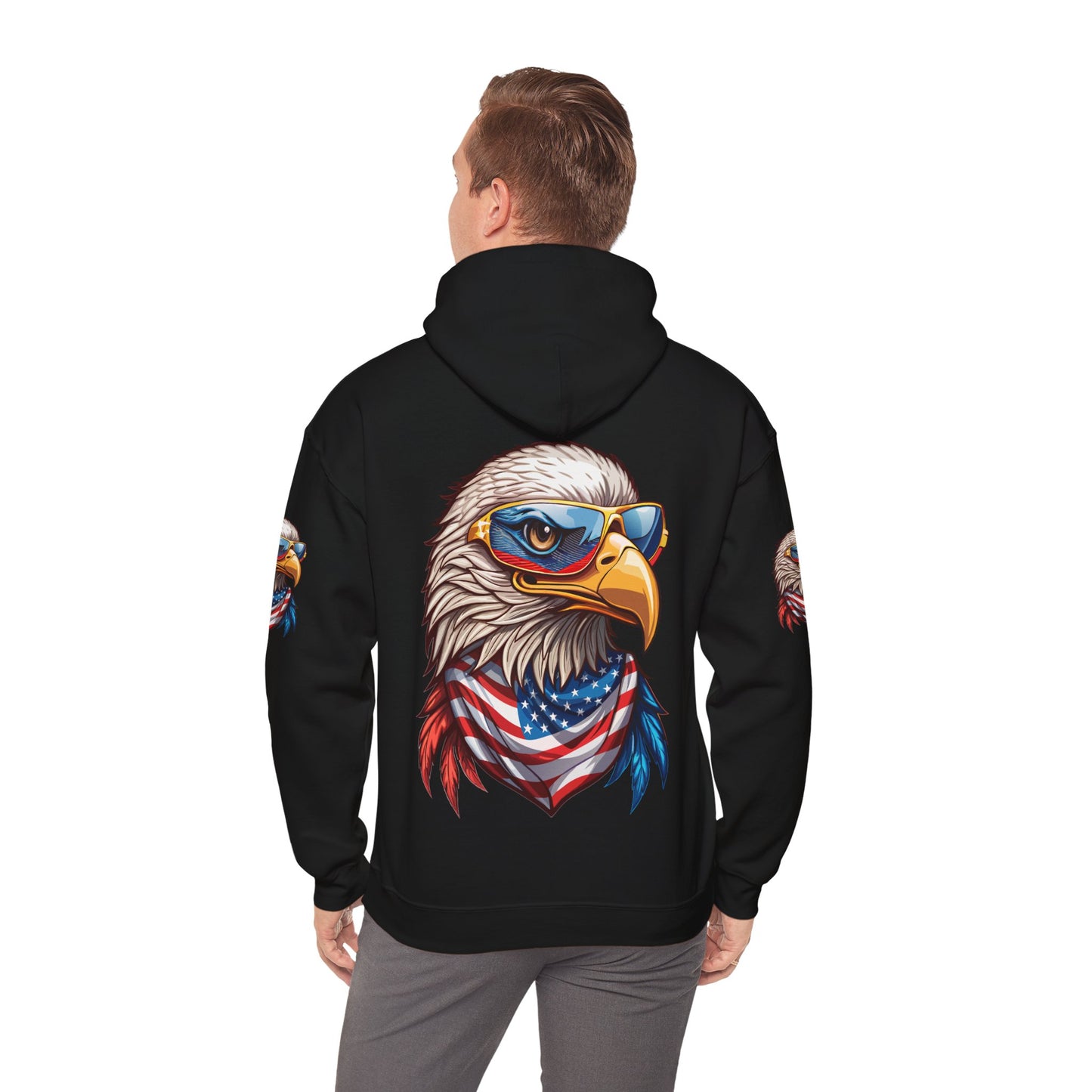 Princess Grace Patriotic American Eagle Hoodie Unisex Heavy Blend Sweatshirt
