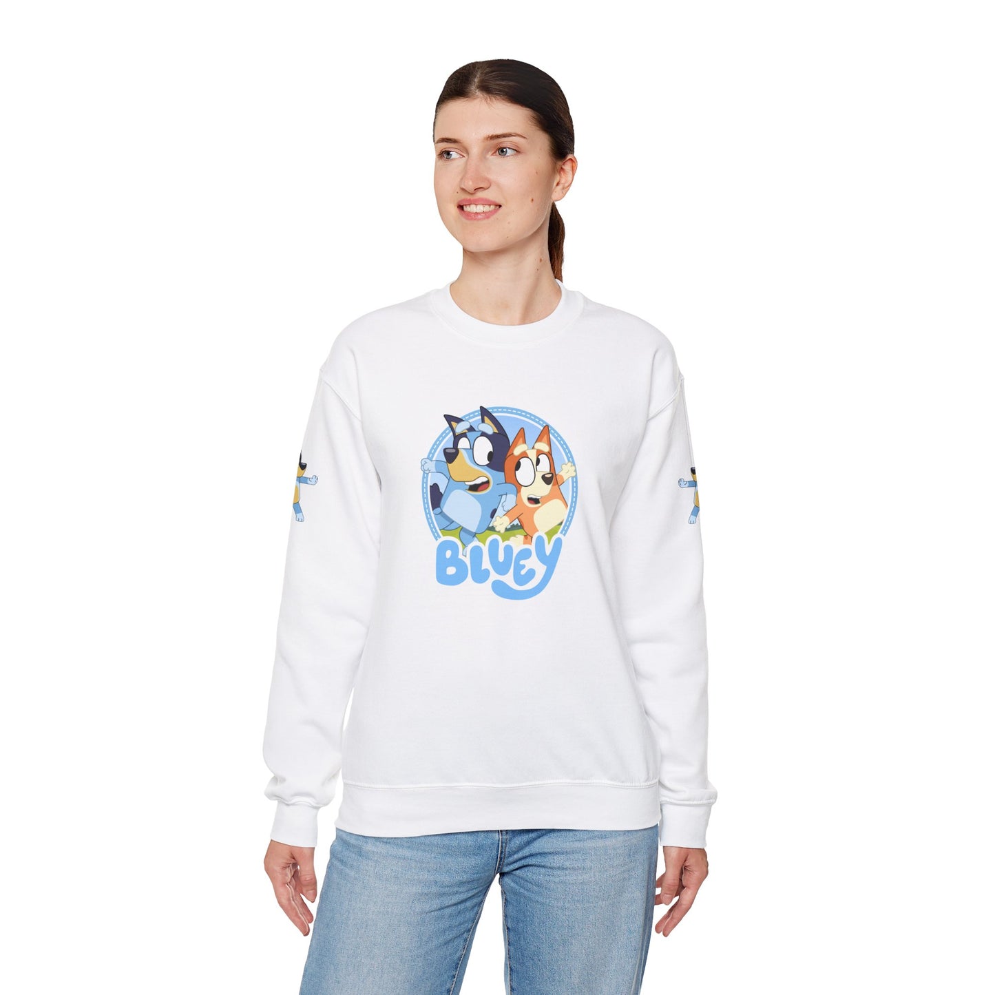 Princess Grace Bluey Friends Unisex Crewneck Sweatshirt Cozy Cartoon Apparel for Kids & Adults