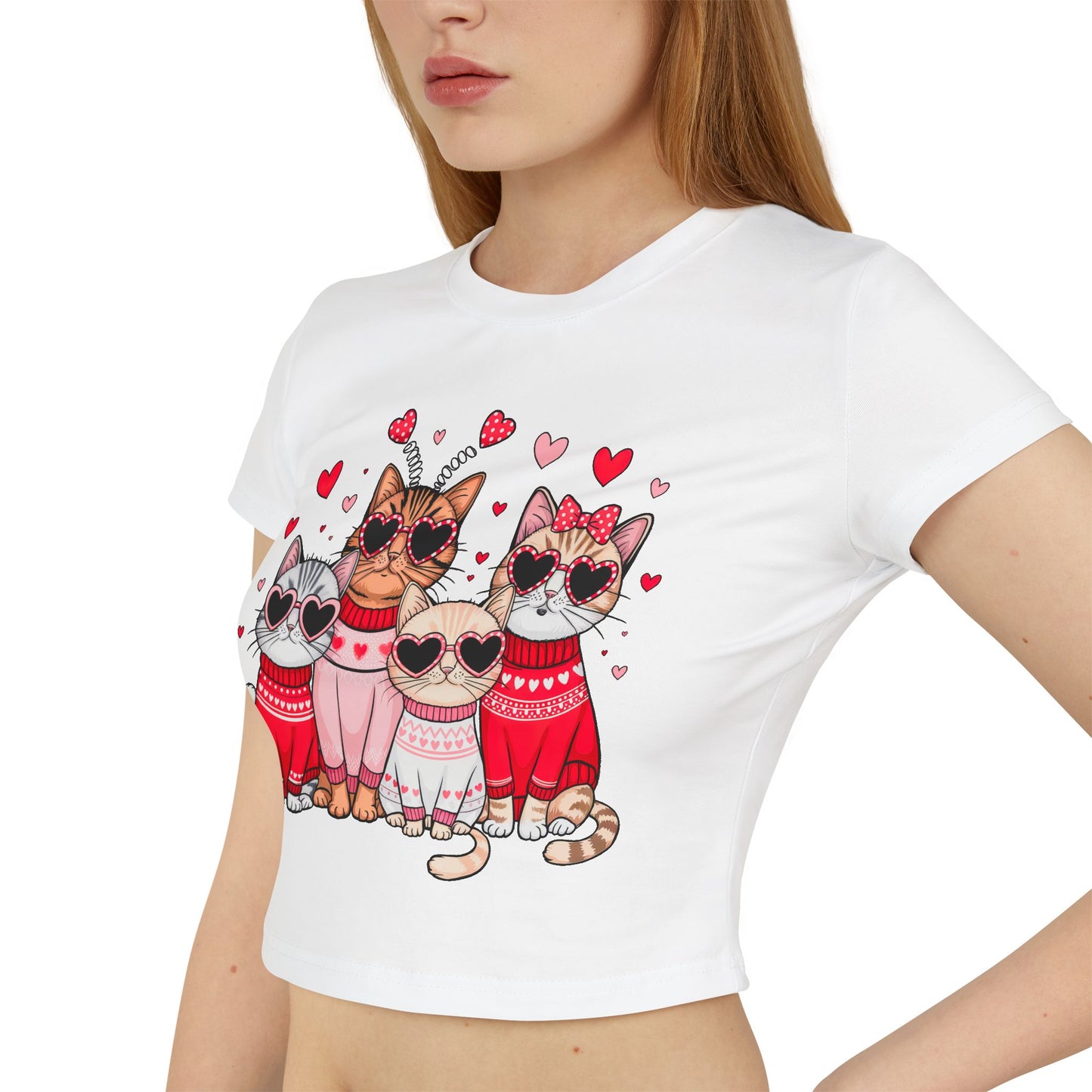 Princess Grace Cute Cat Love Women's Baby Tee Perfect Gift for Cat Lovers