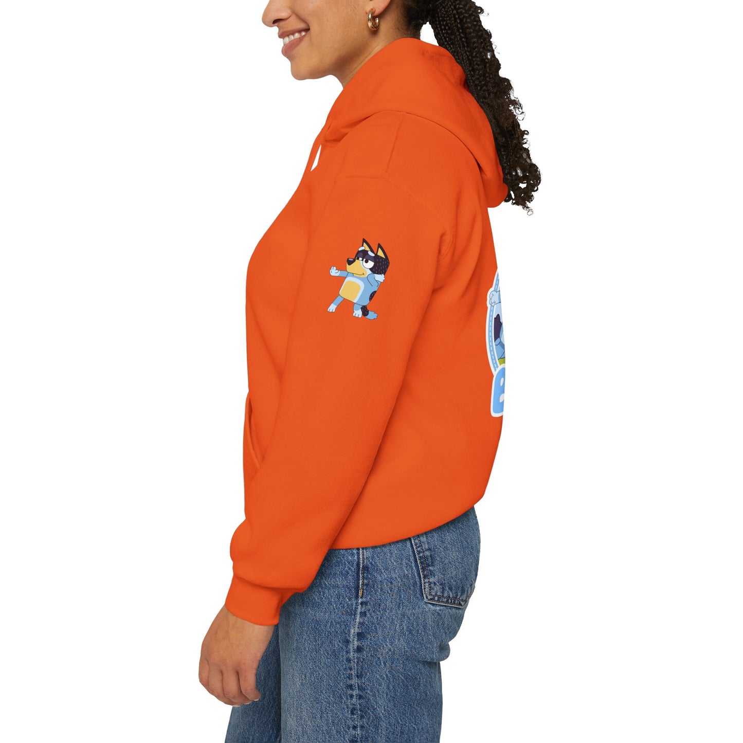 Princess Grace Bluey Unisex Heavy Blend Hoodie Cozy Cartoon Sweatshirt for Kids & Adults