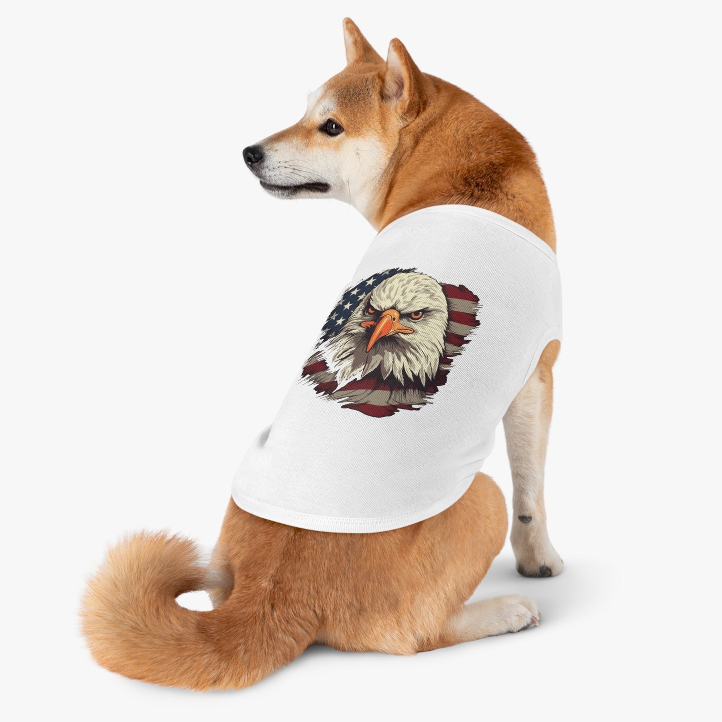 Princess Grace Patriotic Eagle Pet Tank Top USA Flag Design