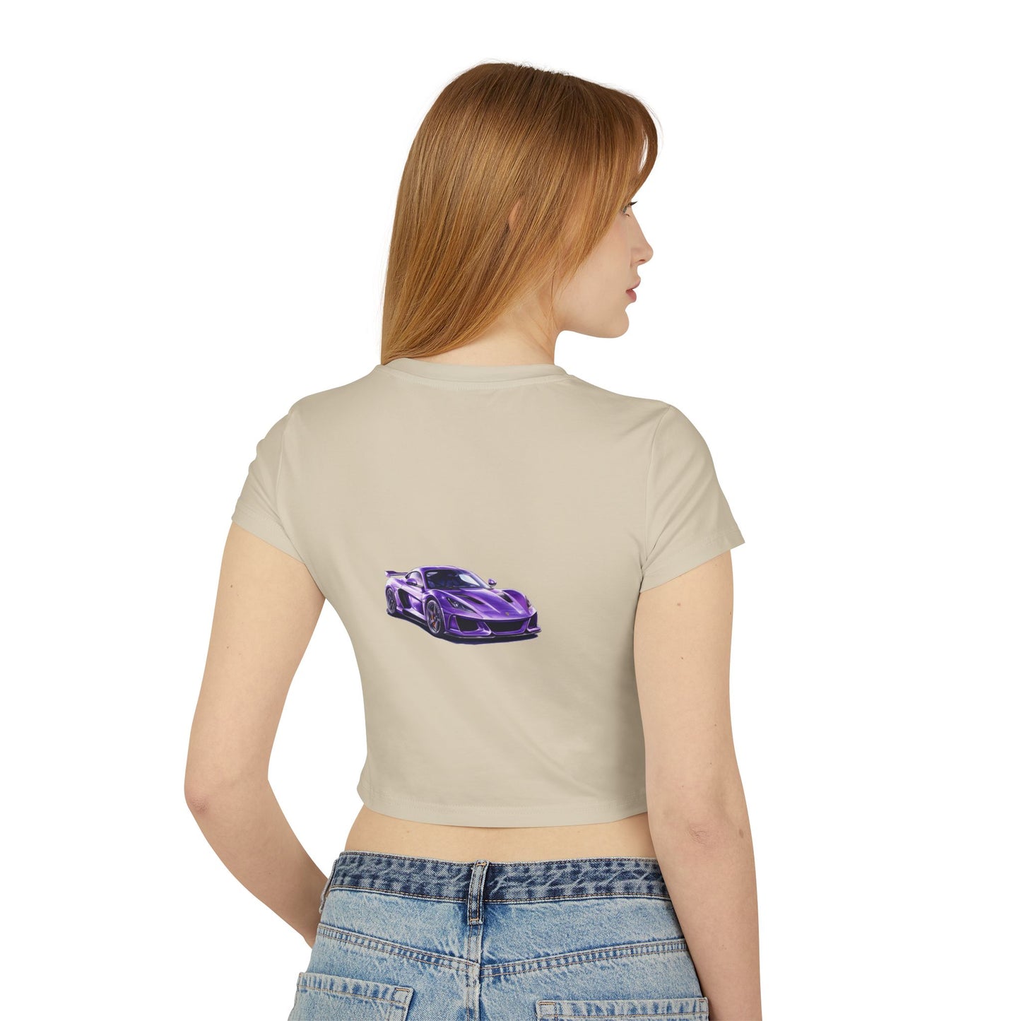Princess Grace Hot Wheels Women's Baby Tee Trendy Graphic T-Shirt for Car Lovers