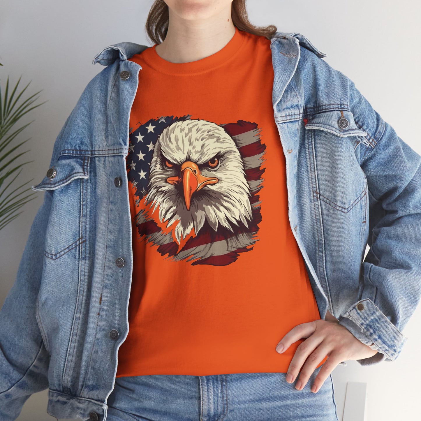 Princess Grace Patriotic Eagle Graphic Tee Unisex Heavy Cotton T-Shirt