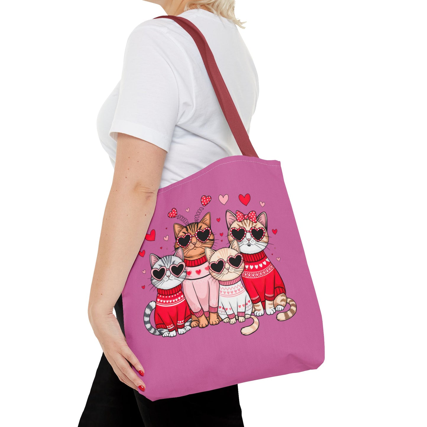 Princess Grace Cute Cat Lover Tote Bag Stylish Pet Themed Pink Bag for Animal Lovers