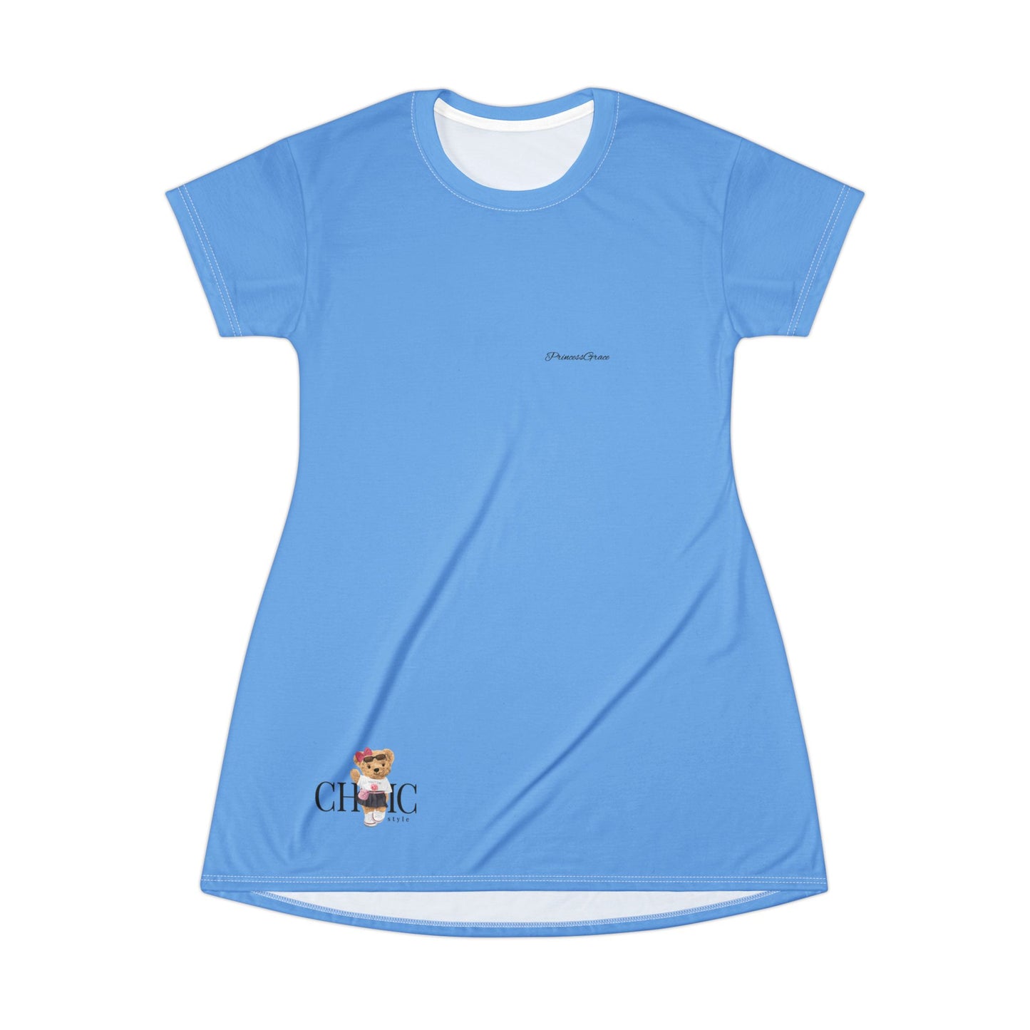Princess Grace Cute Chic T-Shirt Dress for Casual Style and Comfort