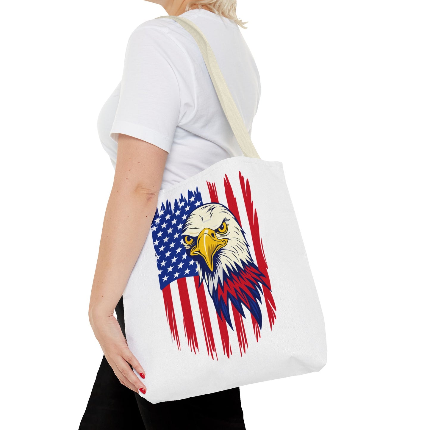 Princess Grace Patriotic Eagle Tote Bag American Flag Design