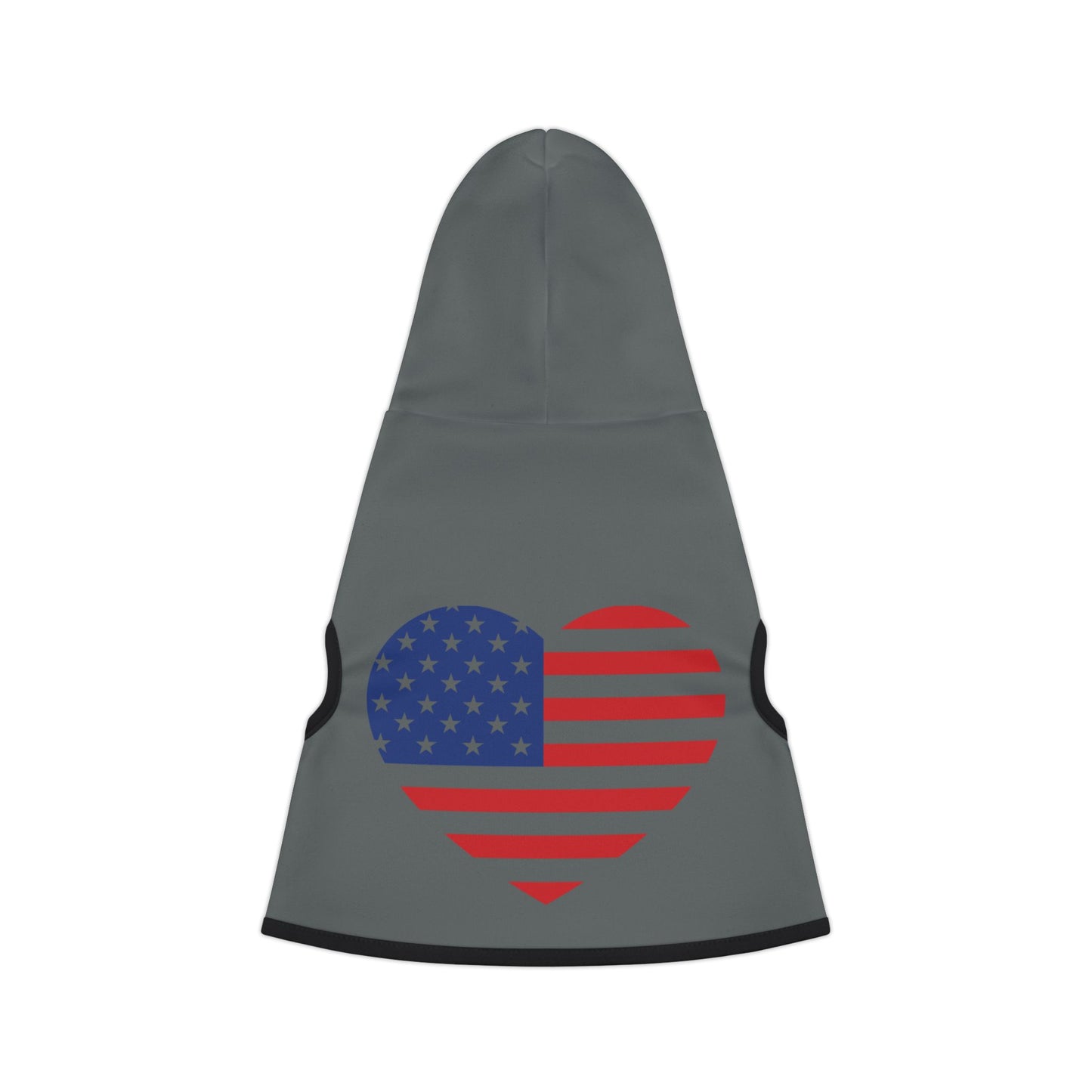 Princess Grace Patriotic Pet Hoodie with Heart Design