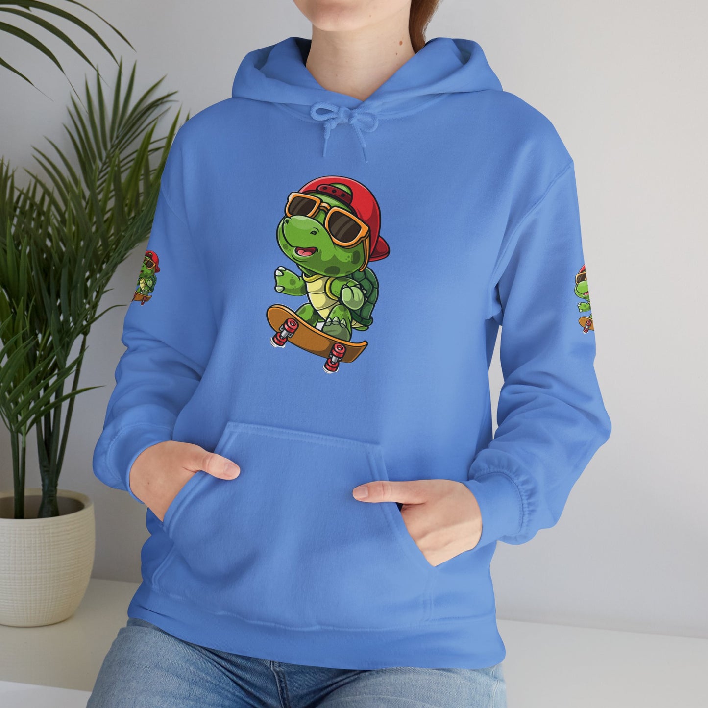 Princess Grace Cool Skateboarding Turtle Unisex Hoodie Fun and Stylish