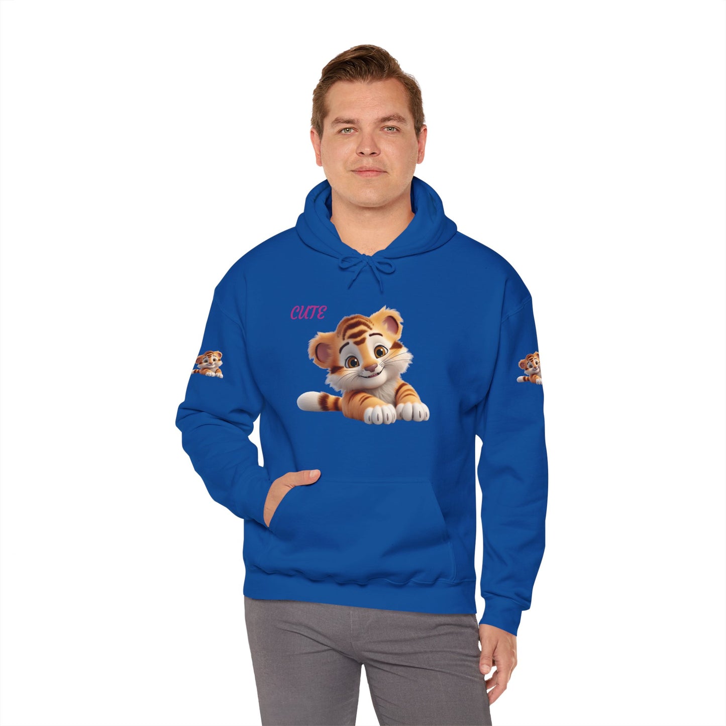 Princess Grace Cute Tiger Design Unisex Heavy Blend Hooded Sweatshirt