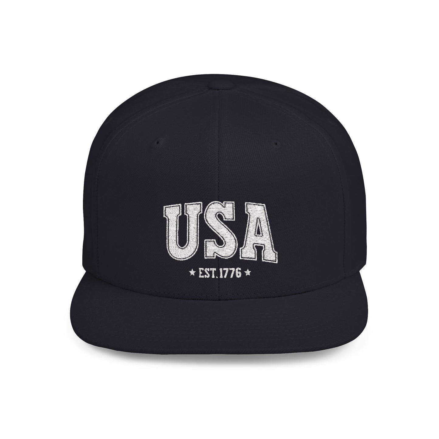 Princess Grace USA Flat Bill Snapback Cap - Est. 1776 | Casual Style for All Occasions