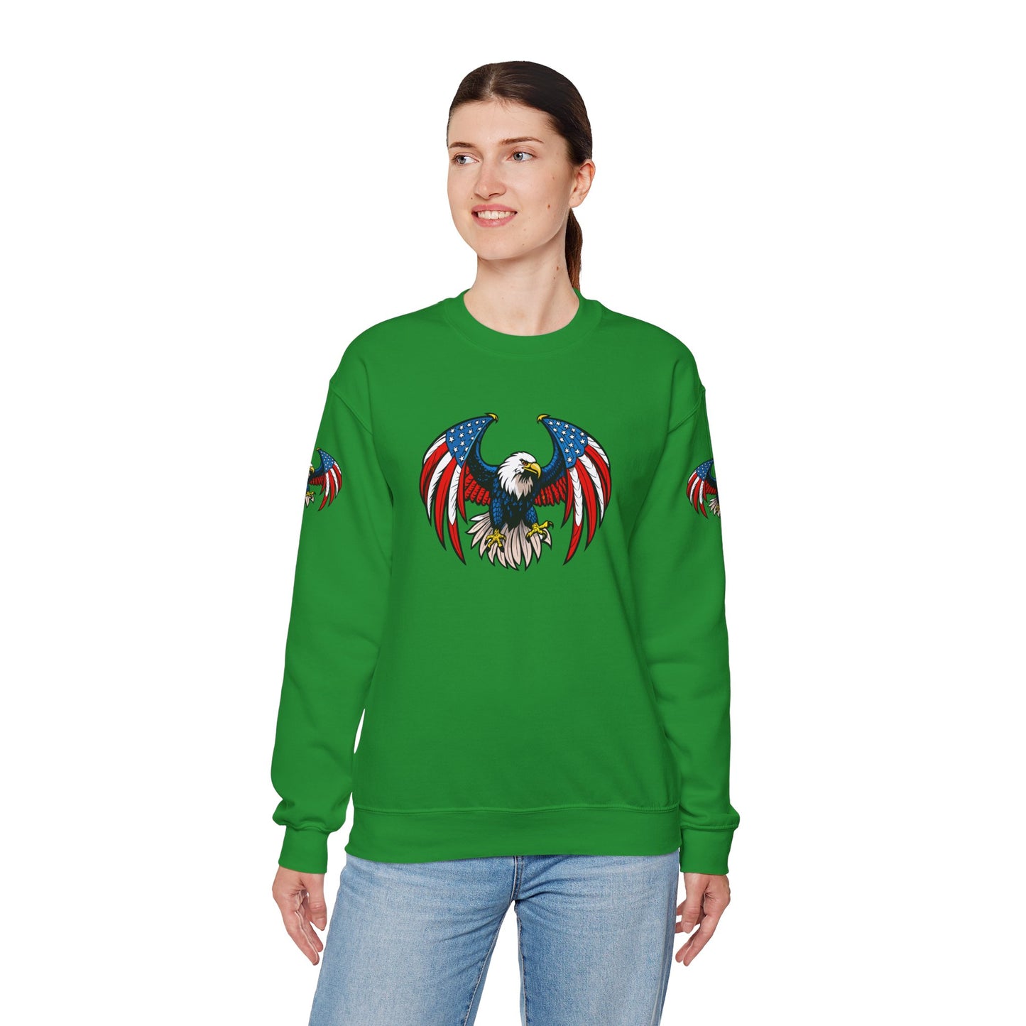 Princess Grace Patriotic Eagle Sweatshirt Unisex Heavy Blend Crewneck