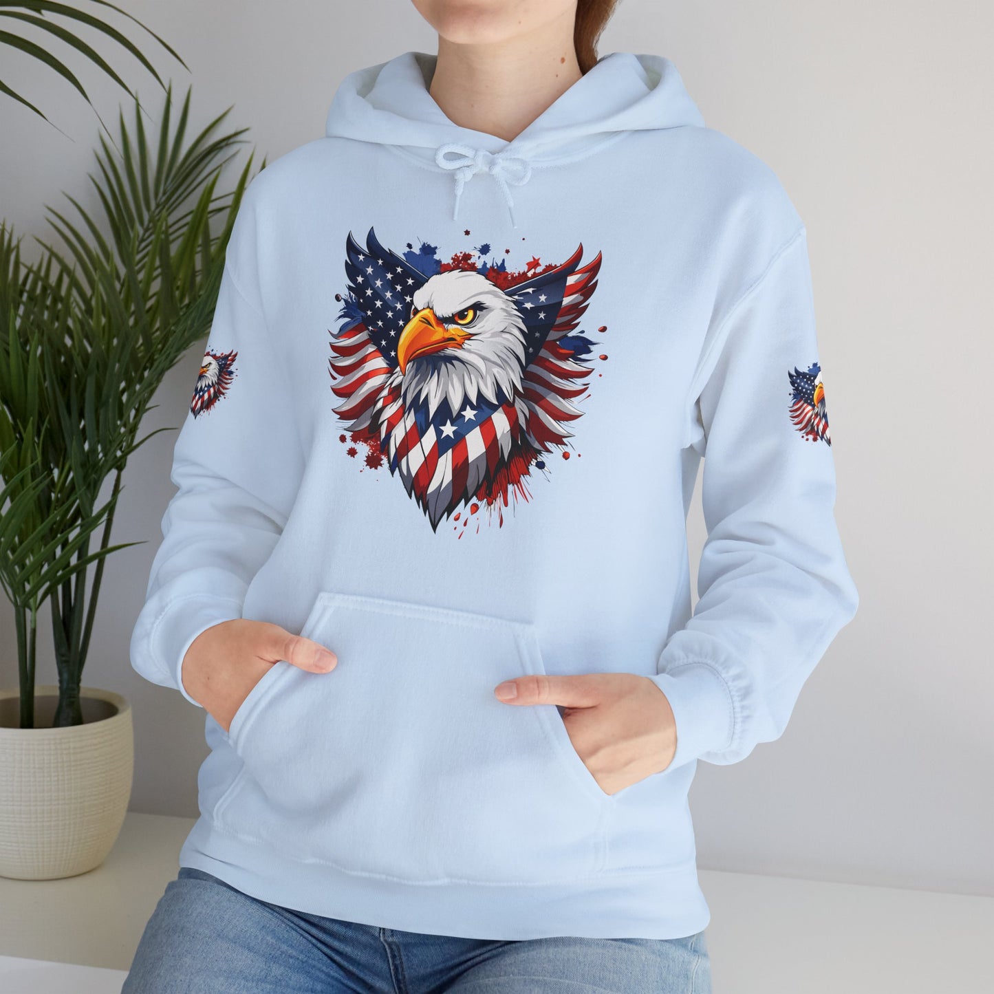 Princess Grace Patriotic Eagle Hoodie Unisex Heavy Blend Hooded Sweatshirt