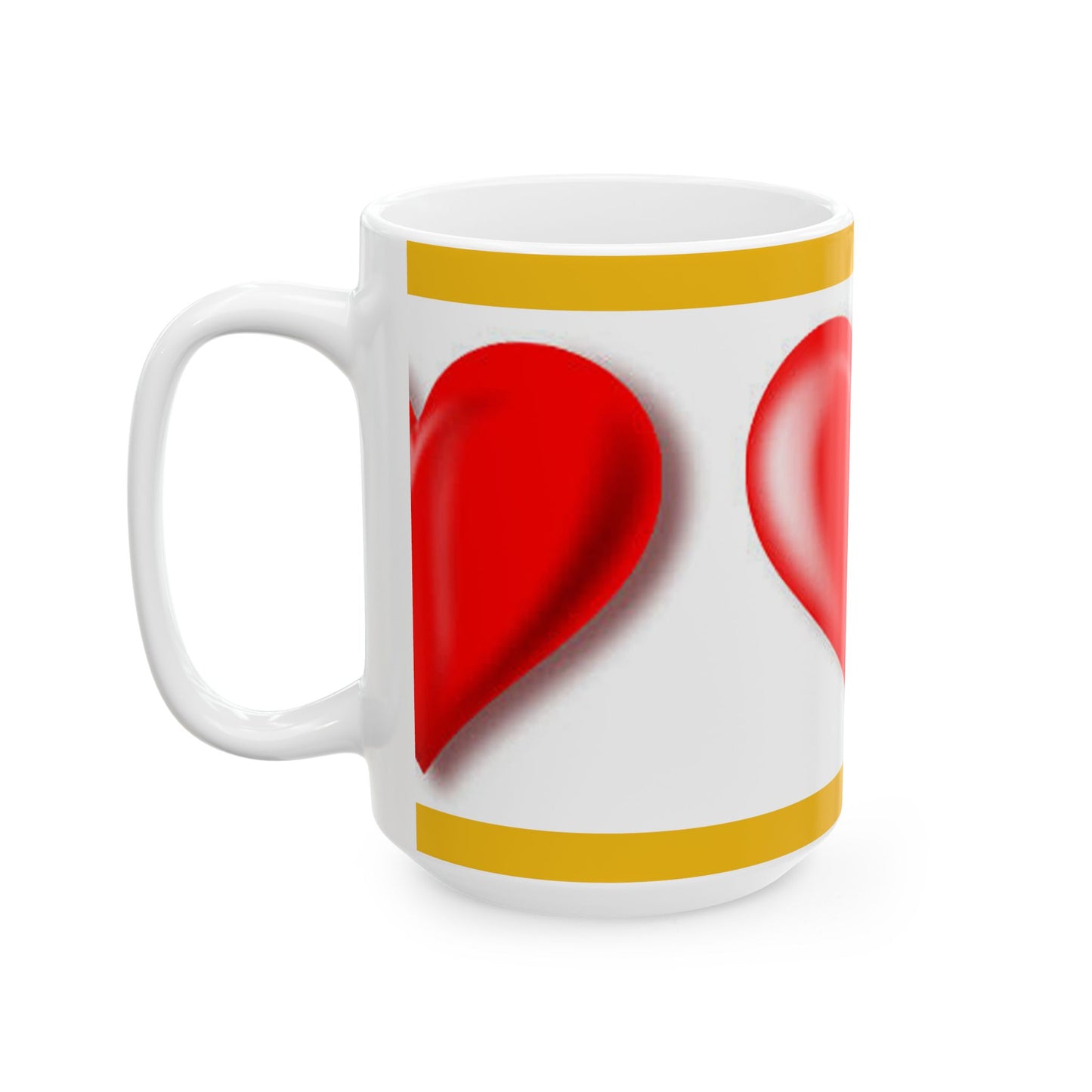 Princess Grace Red Heart Ceramic Mug Perfect for Valentine's Day and Everyday Love