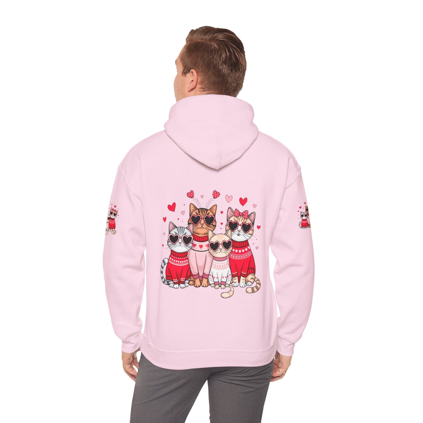 Princess Grace Cute Cat Lovers Hoodie with Heart Design