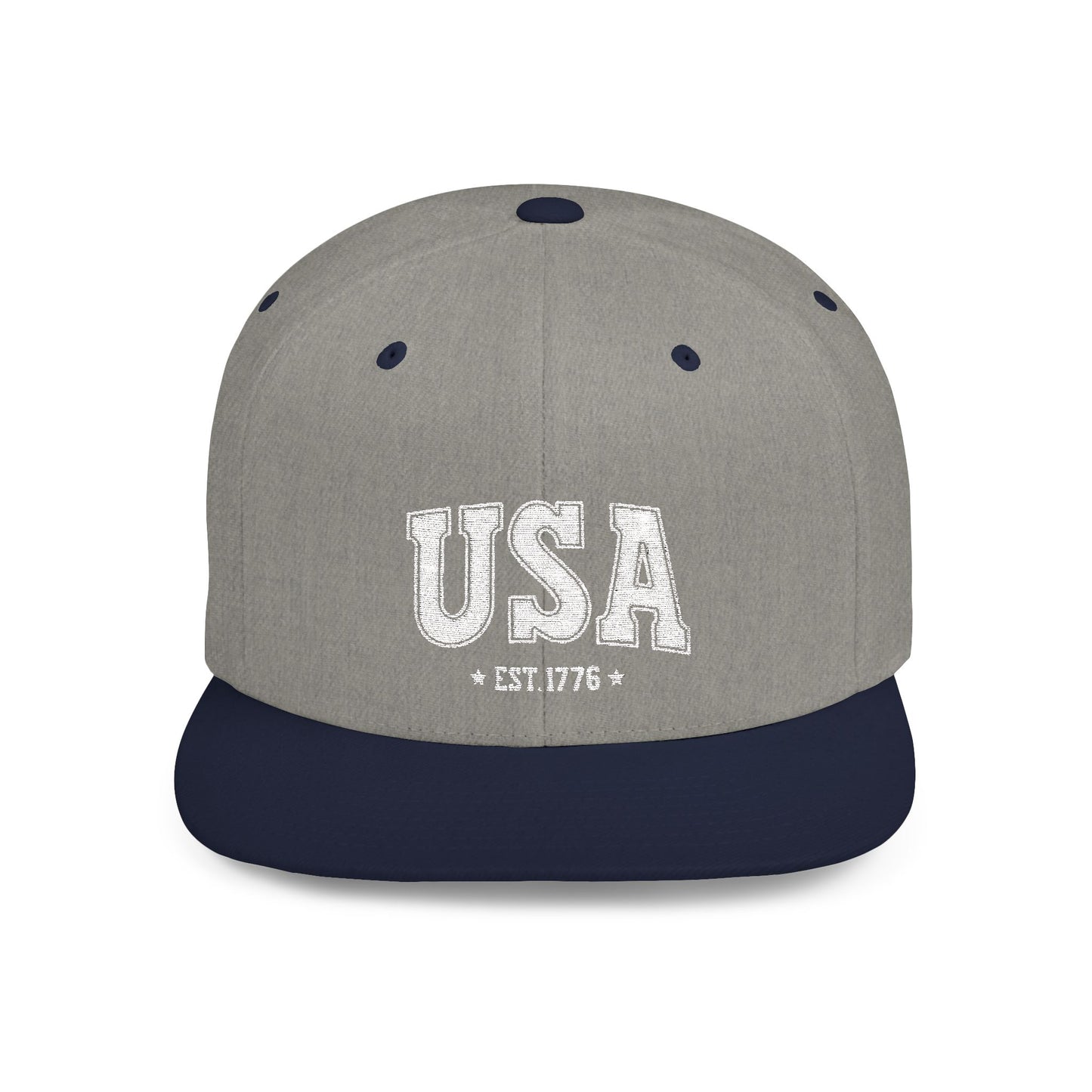 Princess Grace USA Flat Bill Snapback Cap - Est. 1776 | Casual Style for All Occasions