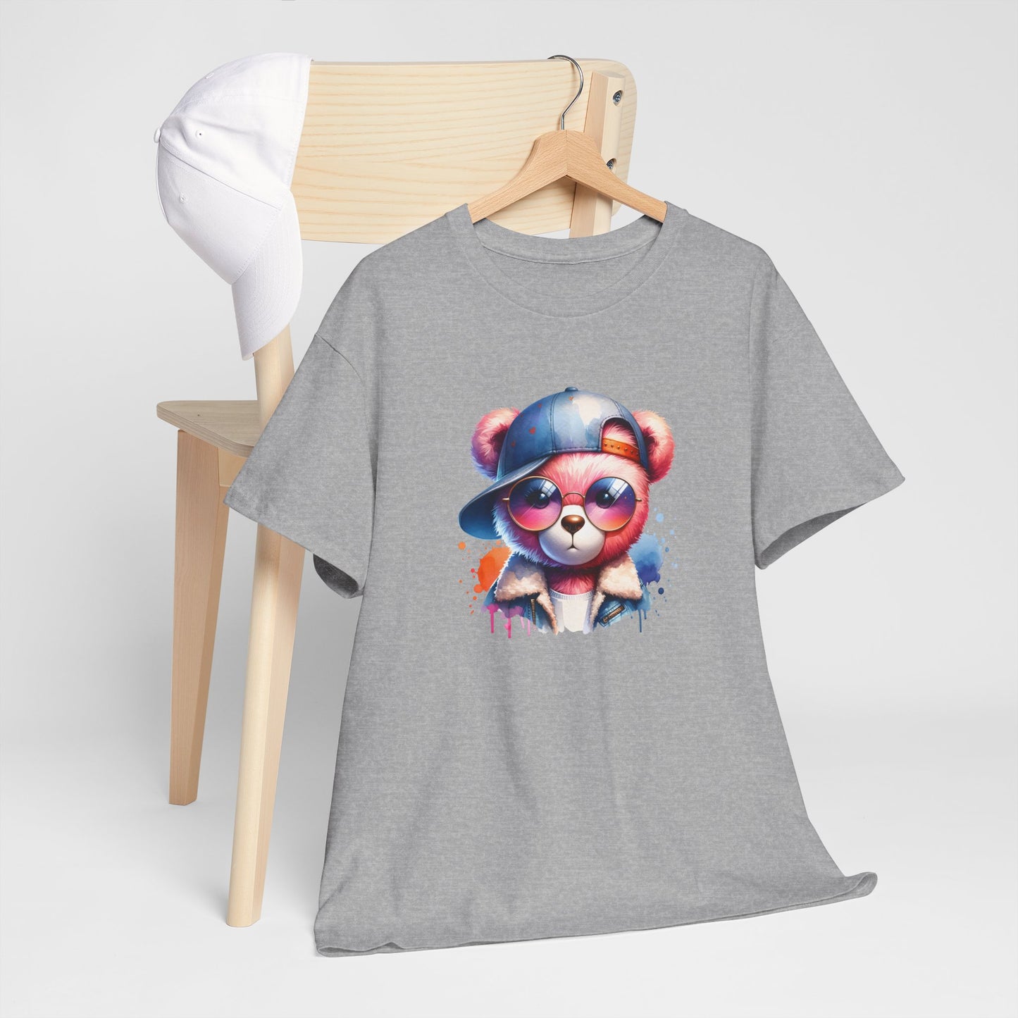 Princess Grace Cool Bear Graphic Unisex Heavy Cotton Tee Trendy Streetwear T-Shirt