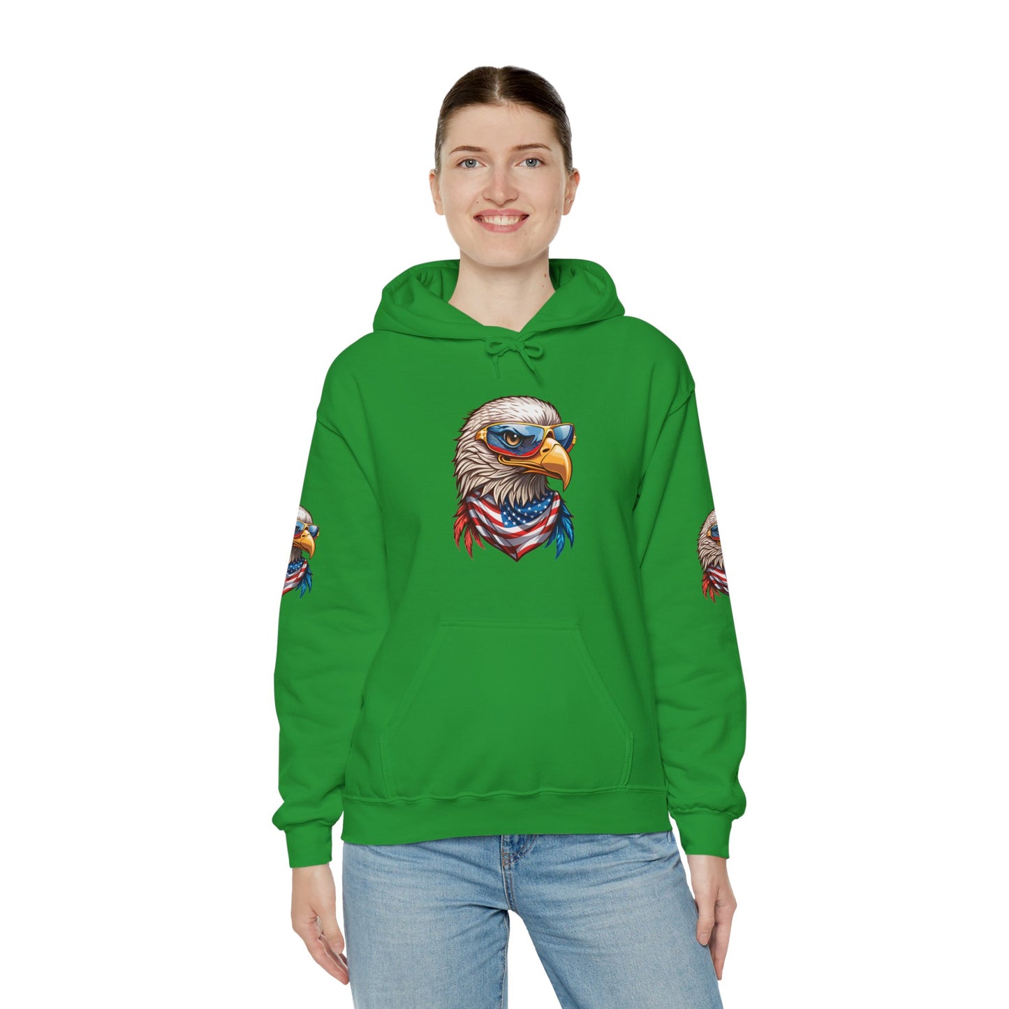 Princess Grace Patriotic American Eagle Hoodie Unisex Heavy Blend Sweatshirt