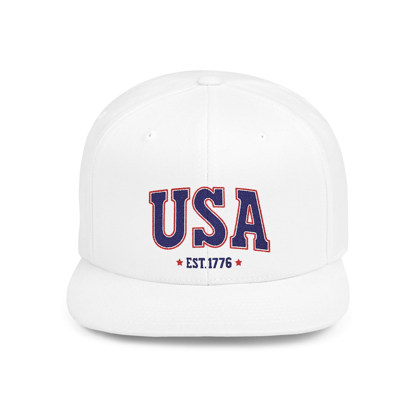 Princess Grace USA Flat Bill Snapback Hat Patriotic Style, Perfect for Holidays & Outdoor Events
