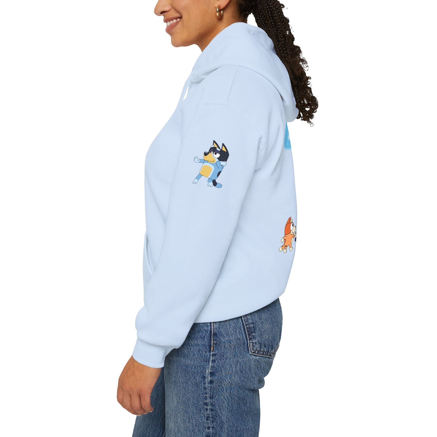 Princess Grace Bluey Unisex Hoodie Cozy Cartoon Sweatshirt for Kids & Adults