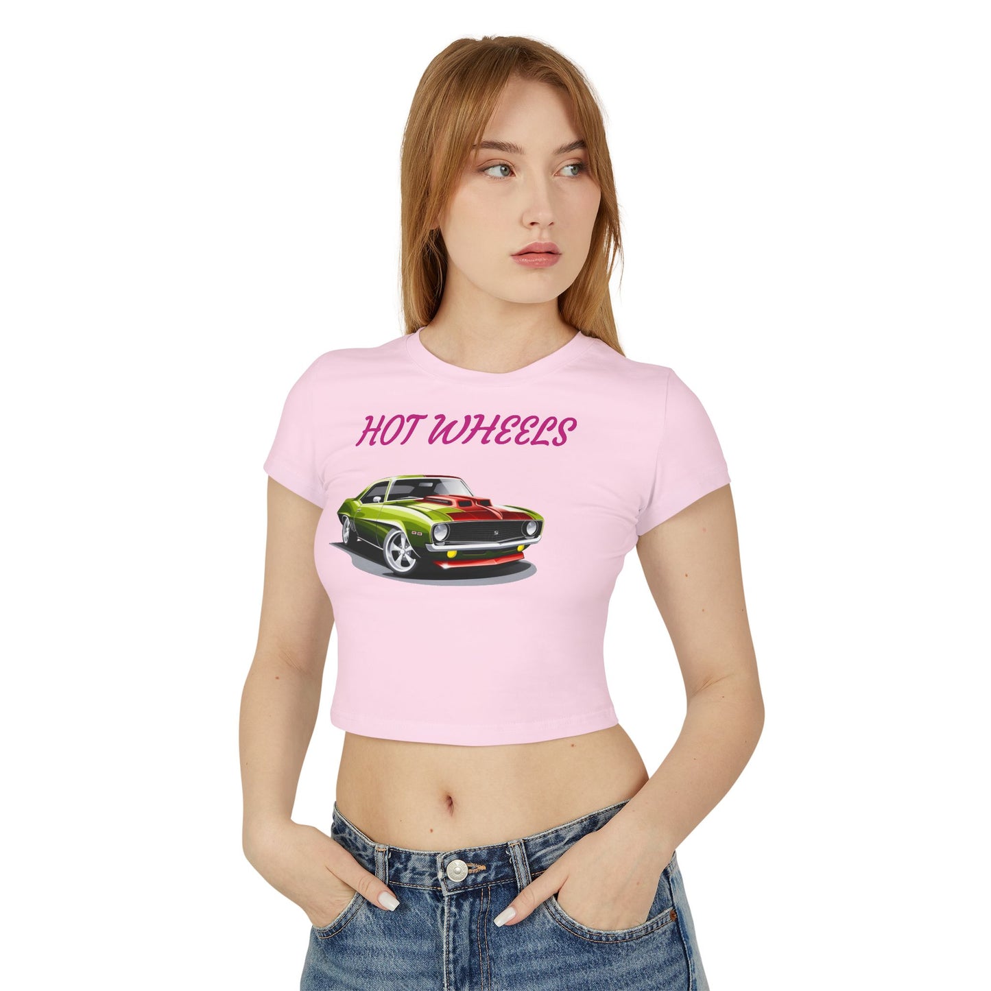 Princess Grace Hot Wheels Graphic Baby Tee for Women Stylish Retro Car Tee Perfect for Car Lovers & Everyday Wear