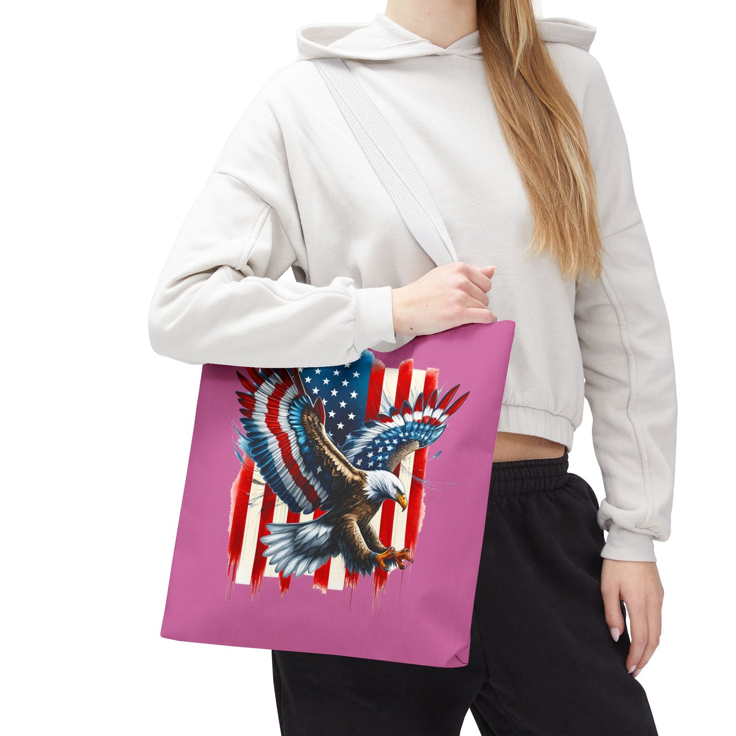 Princess Grace Patriotic Eagle Tote Bag American Flag Design