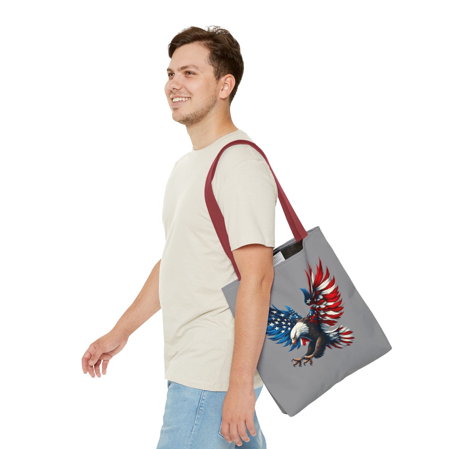 Princess Grace Patriotic Eagle Tote Bag USA Flag Design for Independence Day & Everyday Use