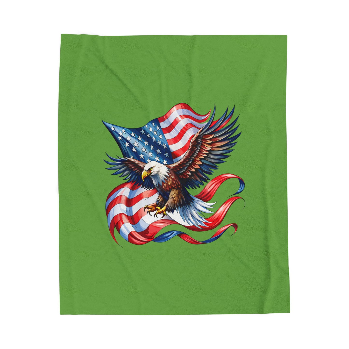 Princess Grace Patriotic Eagle Velveteen Plush Blanket Perfect for Independence Day & Cozy Evenings