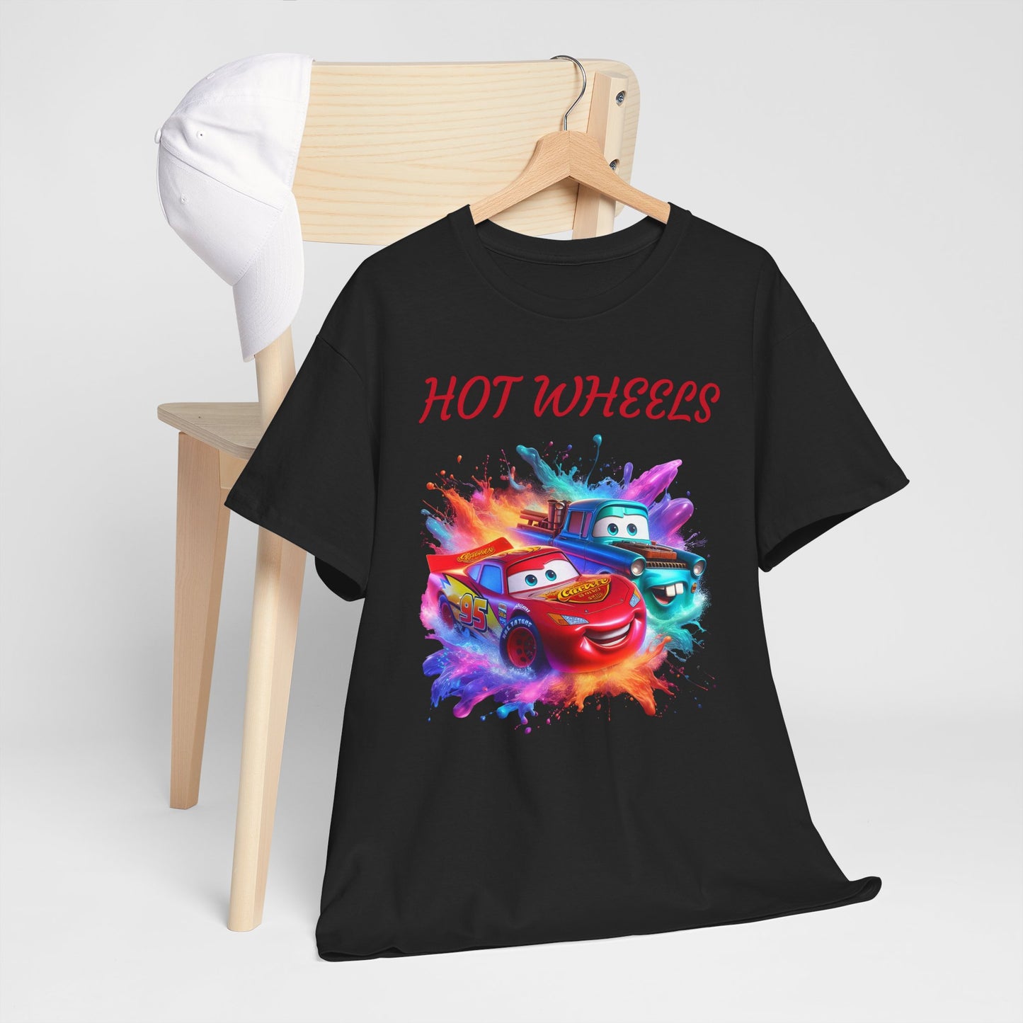 Princess Grace Hot Wheels Cotton Tee Fun and Colorful Graphic T-Shirt for Car Lovers