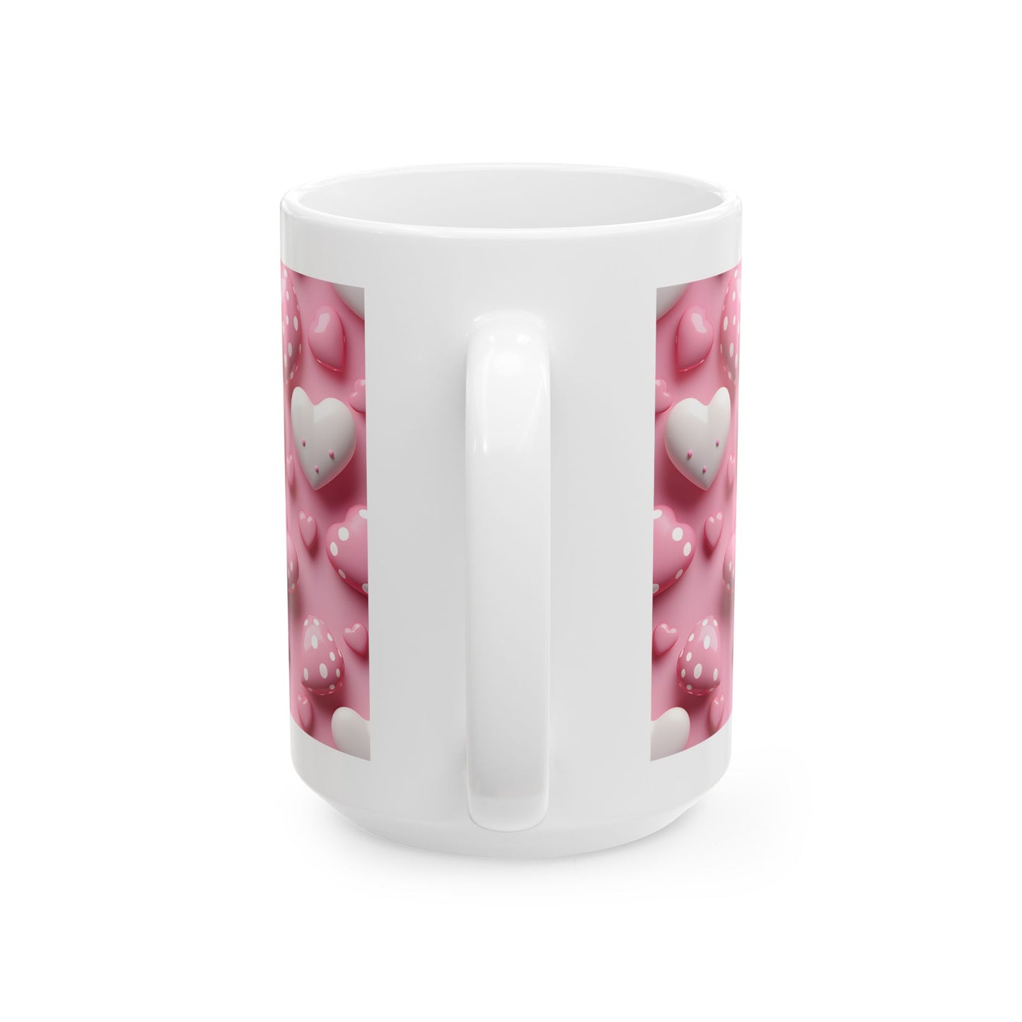 Princess Grace Cute Hearts Ceramic Mug Perfect for Valentine's Day and Everyday Love