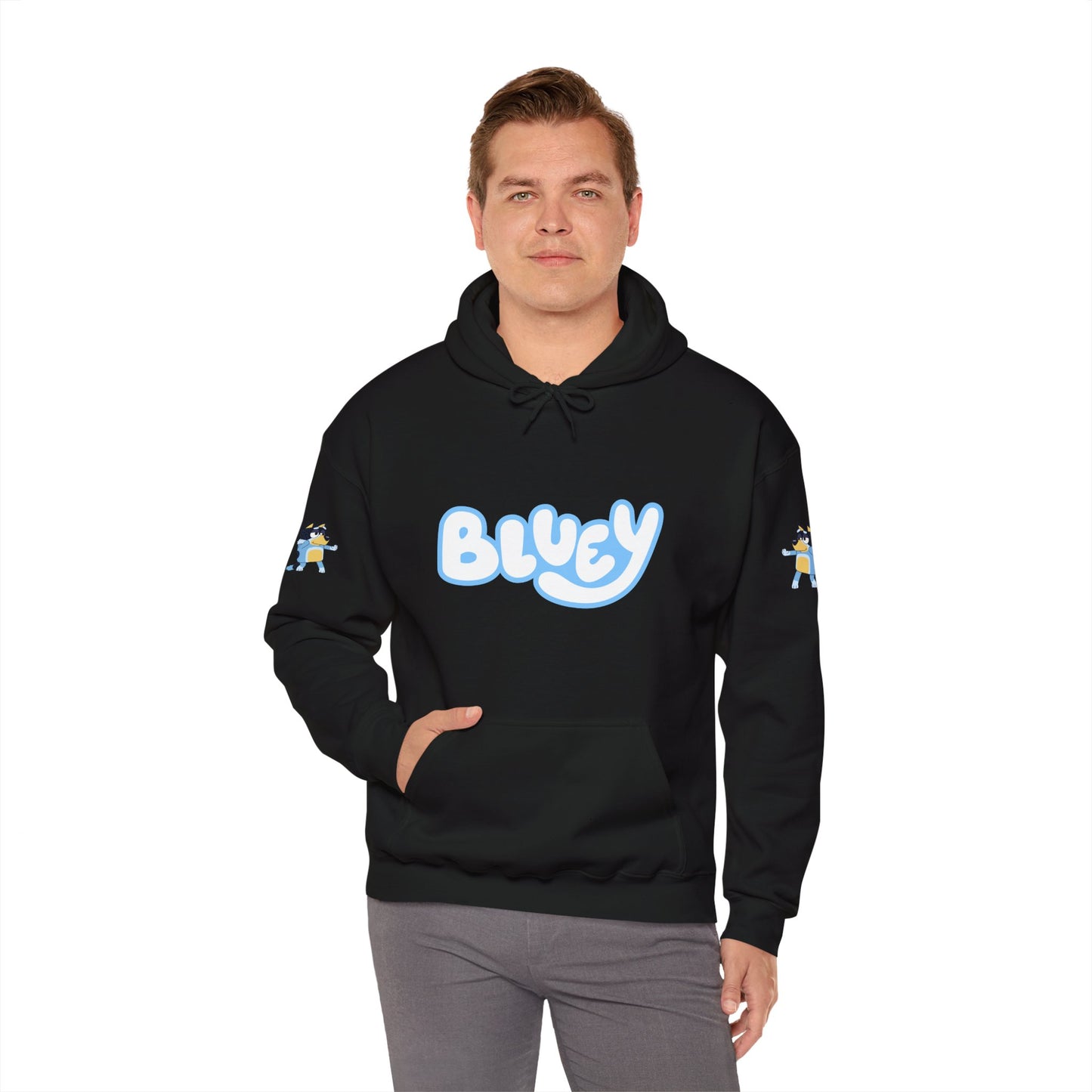 Princess Grace Bluey Unisex Heavy Blend Hoodie Cozy Cartoon Sweatshirt for Kids & Adults