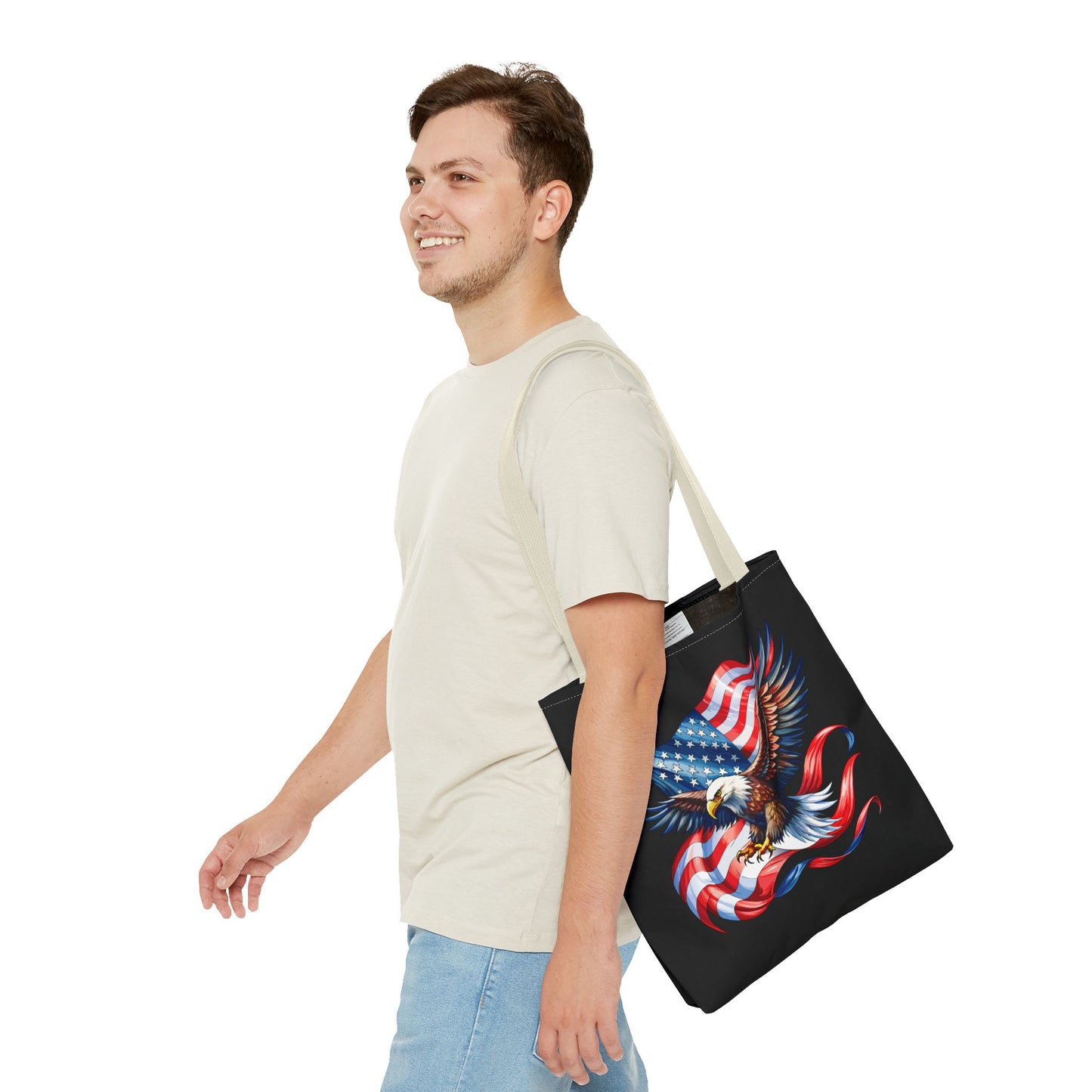 Princess Grace Patriotic Eagle Tote Bag Perfect for Fourth of July and Memorial Day