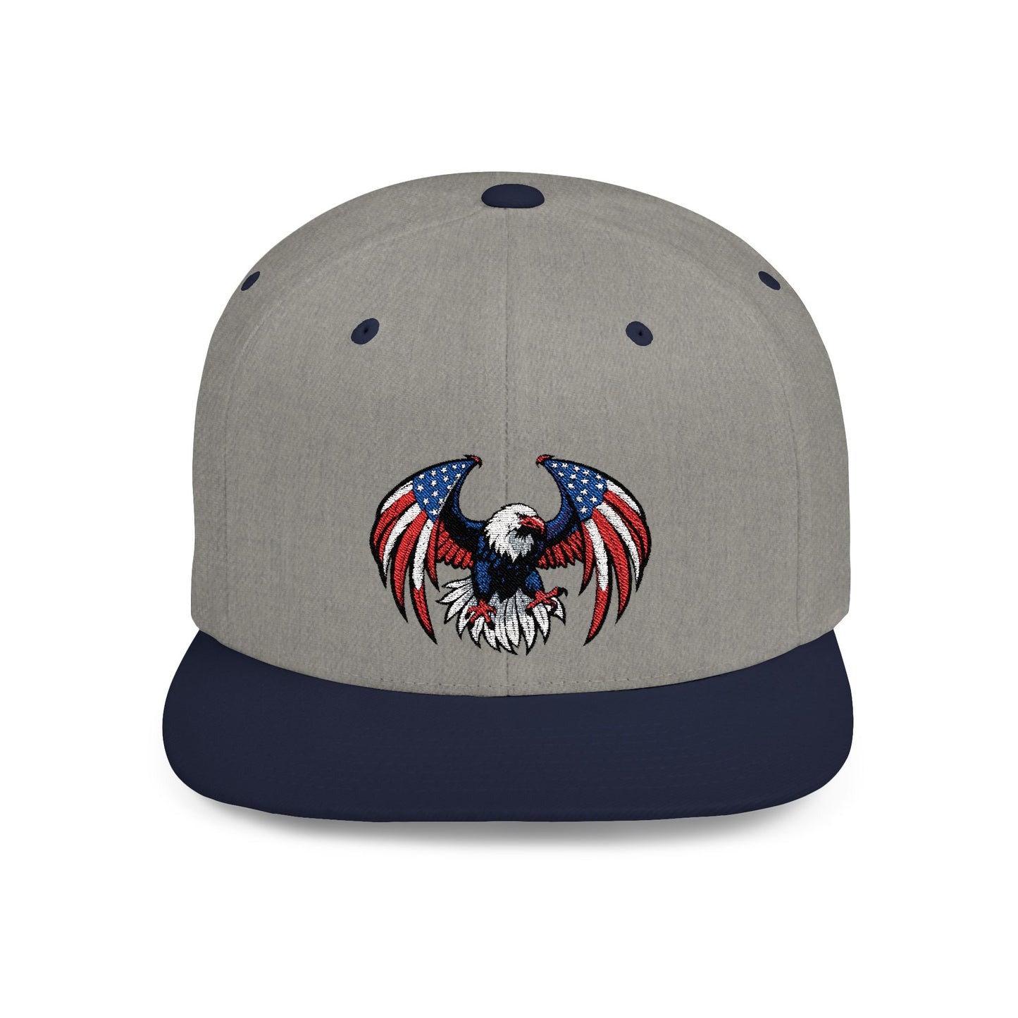 Princess Grace Patriotic Eagle Flat Bill Snapback Hat