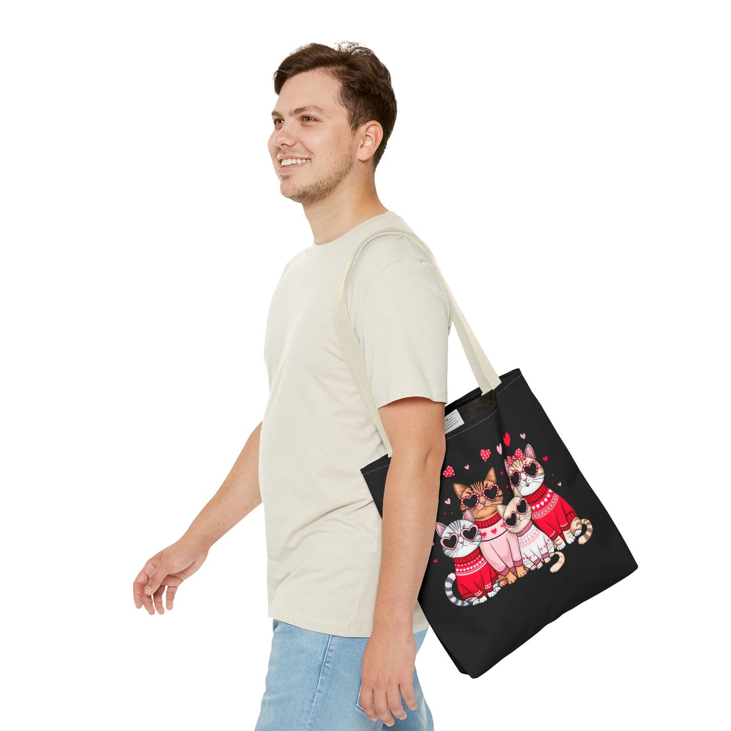 Princess Grace Cute Cat Lovers Tote Bag Valentine's Day Accessories