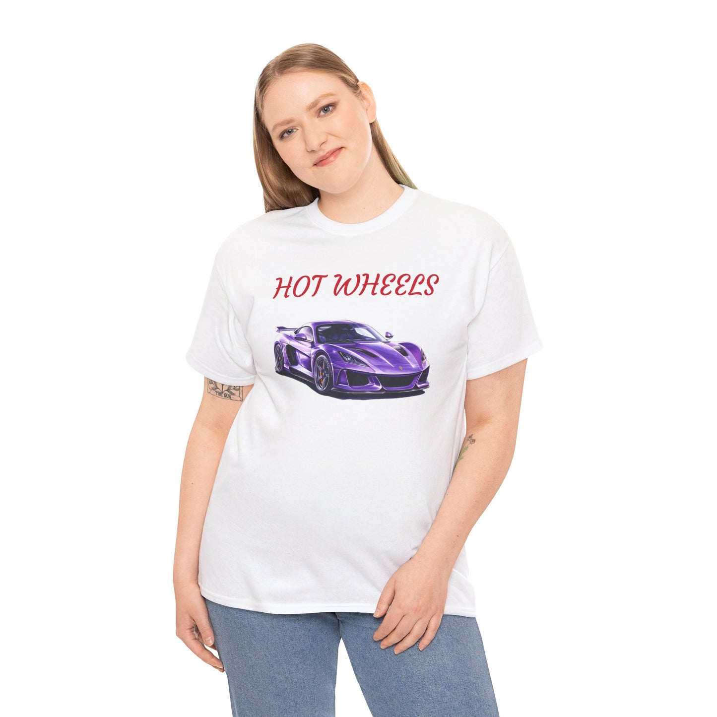 Princess Grace Hot Wheels Graphic Unisex Heavy Cotton Tee Perfect for Car Enthusiasts